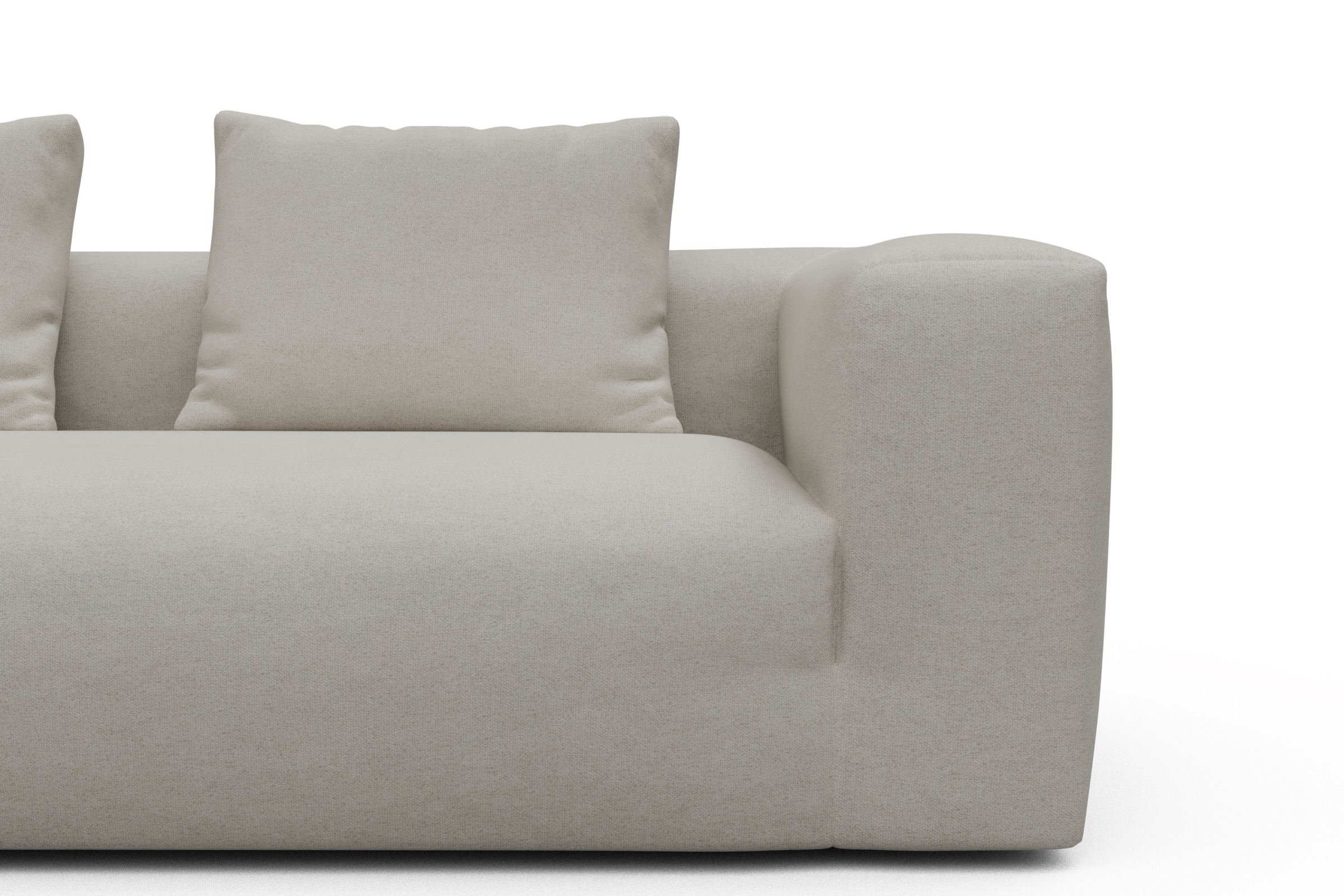 Ecksofa Fred Chaiselongue links mit 2,5-Sitzer Denari-Clean-Beige