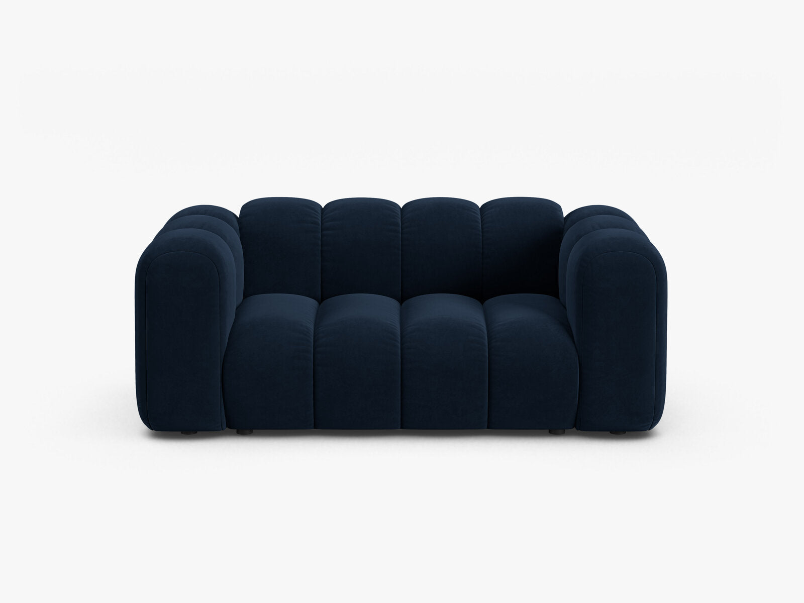 Micadoni Sofa Lupine 2-Sitzer kleine Version Samt Salvador Königsblau