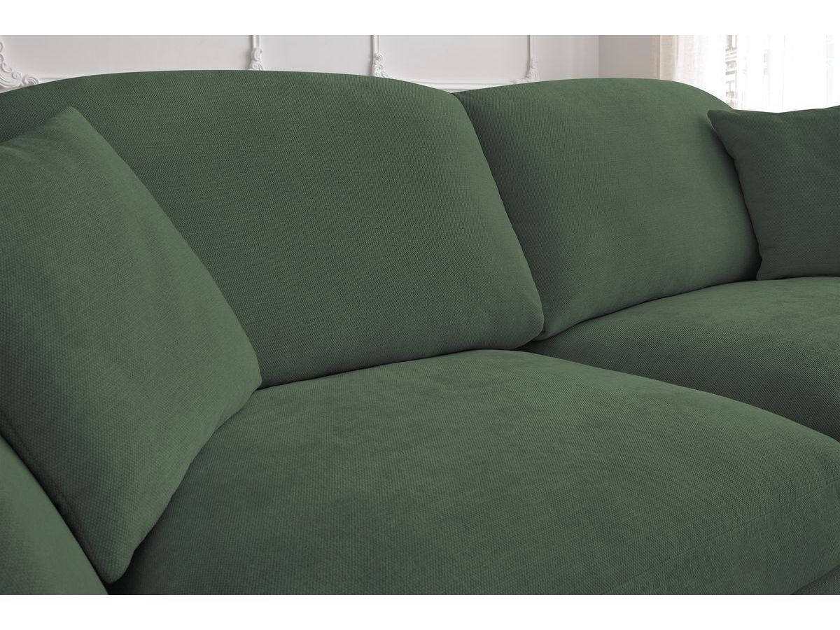 Bobochic Cezanne Schlafsofa 3-Sitzer Stoff Grün, Liegefläche 160 × 194 cm