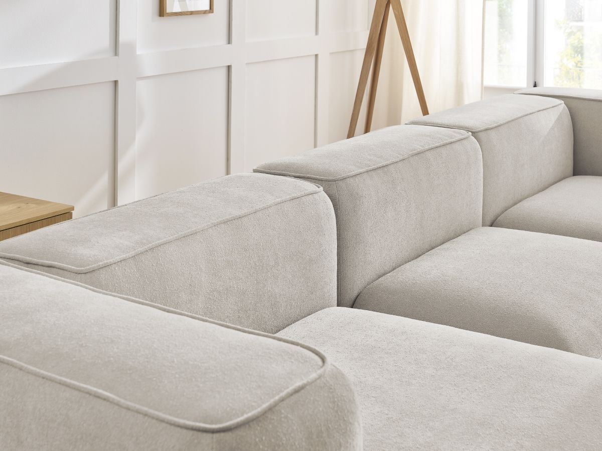 Bobochic Zephyr Wohnlandschaft Strukturstoff Beige