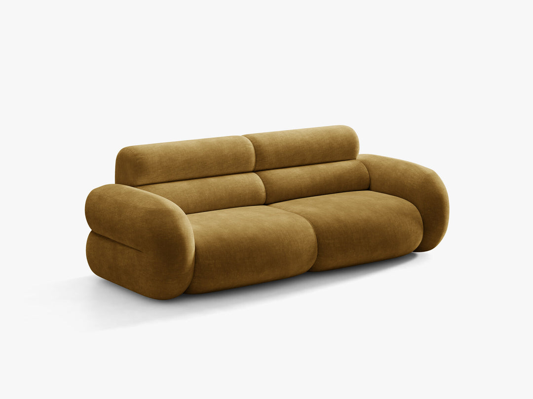 Micadoni Neo Sofa 3-Sitzer Chenille Golden Senf