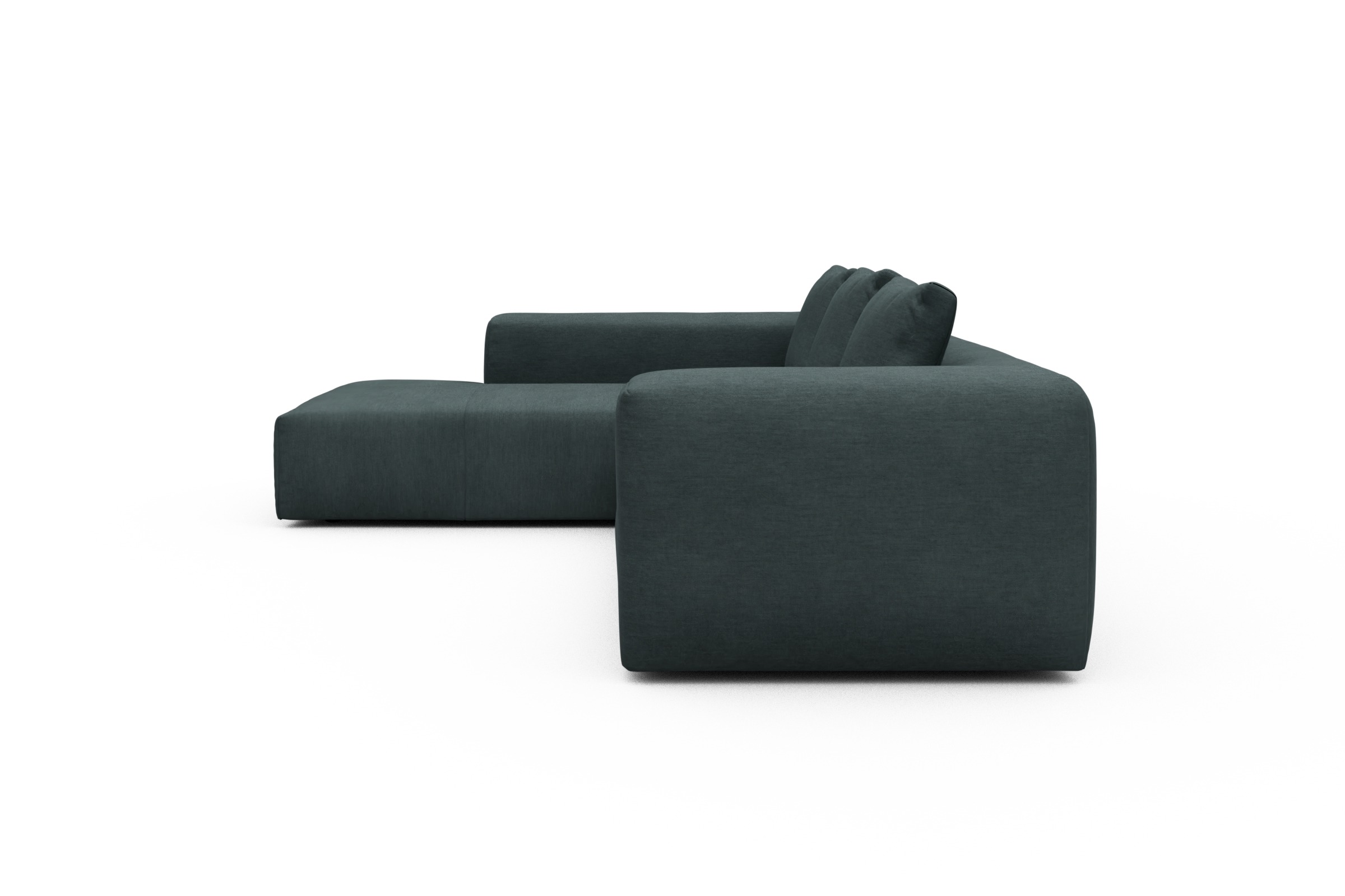 Ecksofa Fred Relax-Ecke links mit 2,5-Sitzer Vivus-Blue