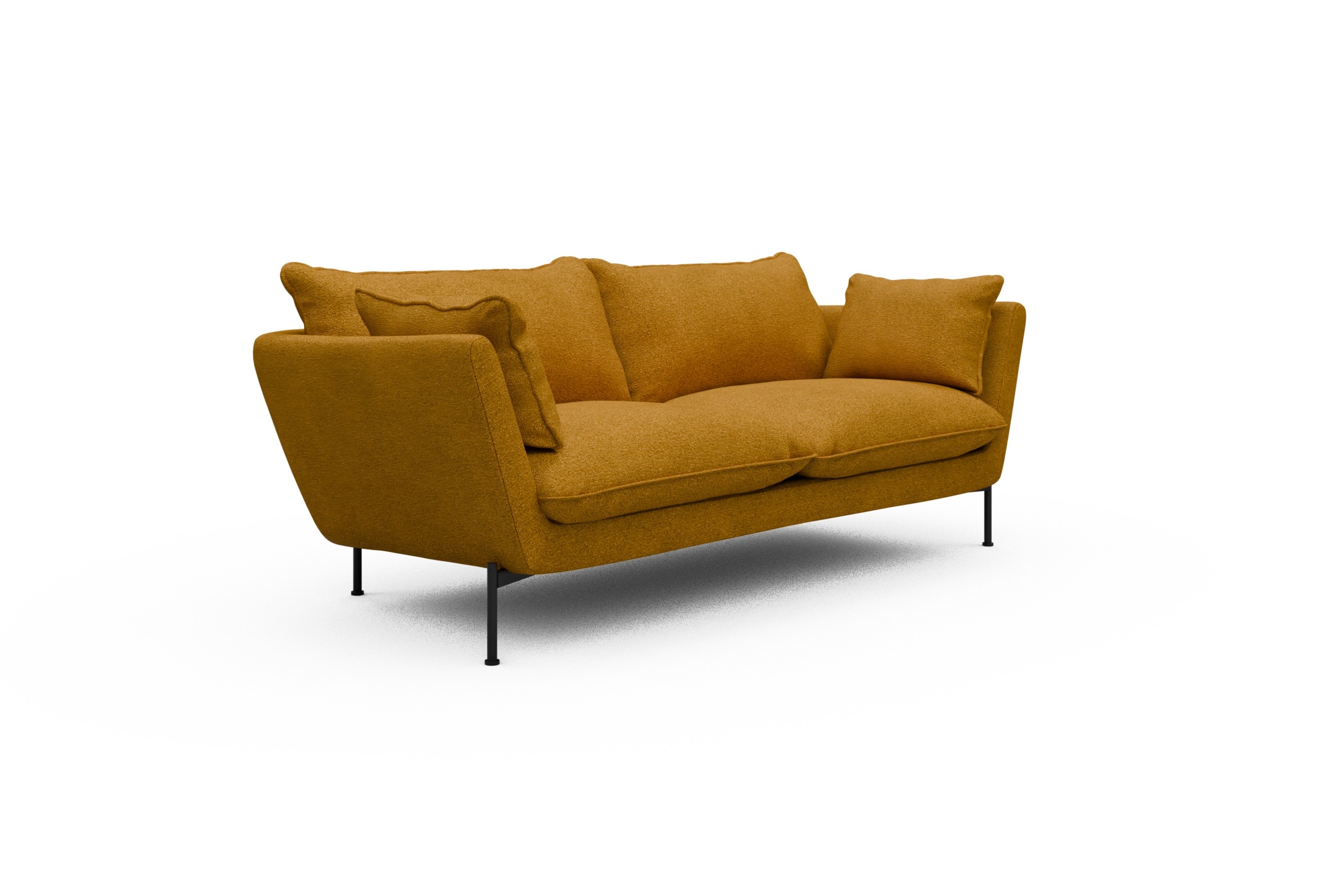 Sofa Anton PREMIUM 2-Sitzer Boucle-Ochre