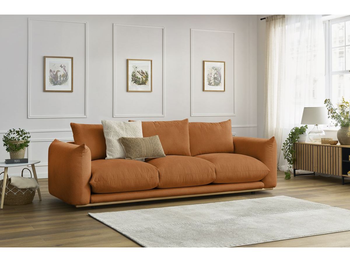 Bobochic Ernest Sofa 3-Sitzer 265 × 106 cm Stoff Orange