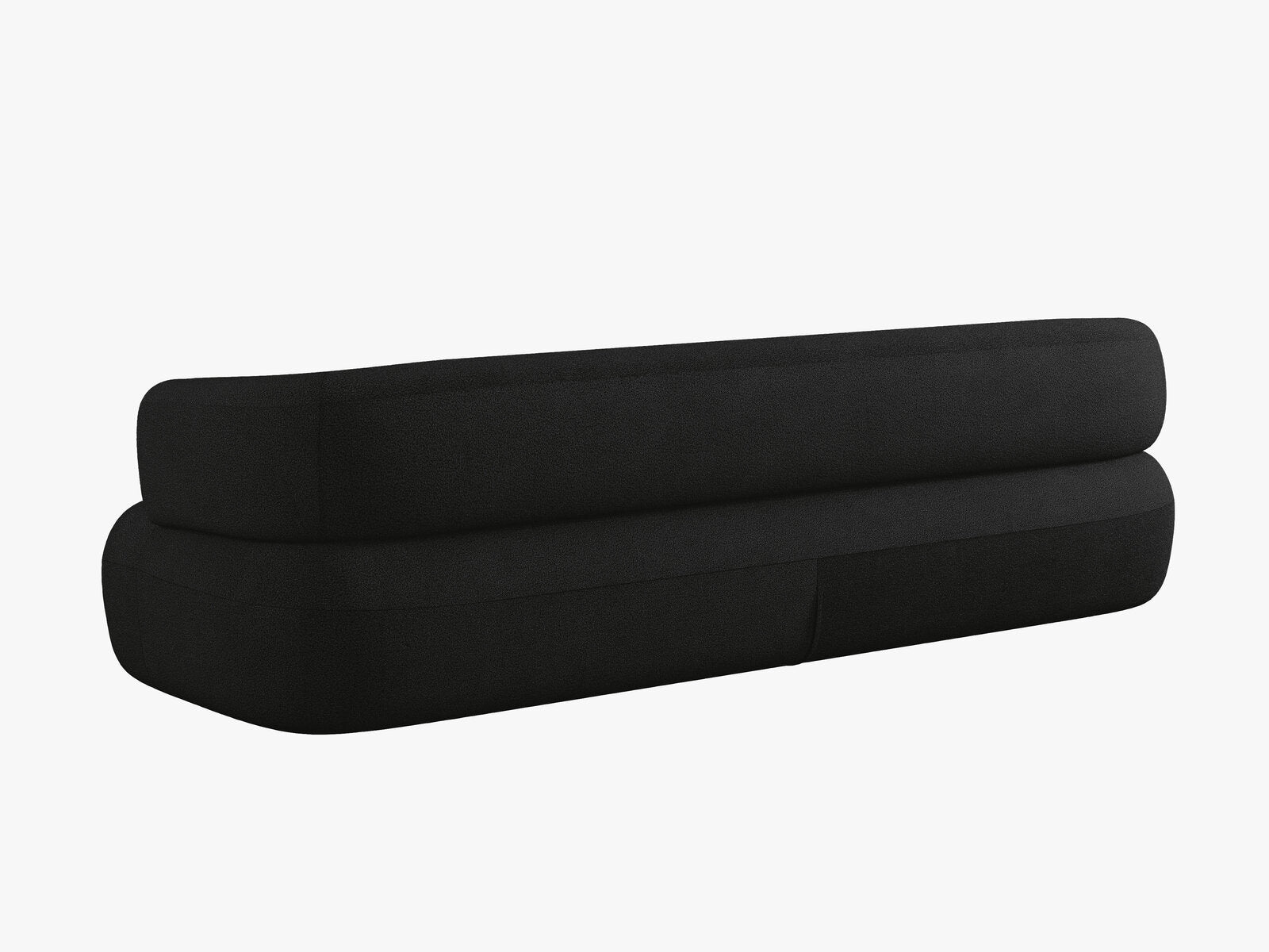 Micadoni Sofa Jenny 3-Sitzer Boucle Now or Never Schwarz