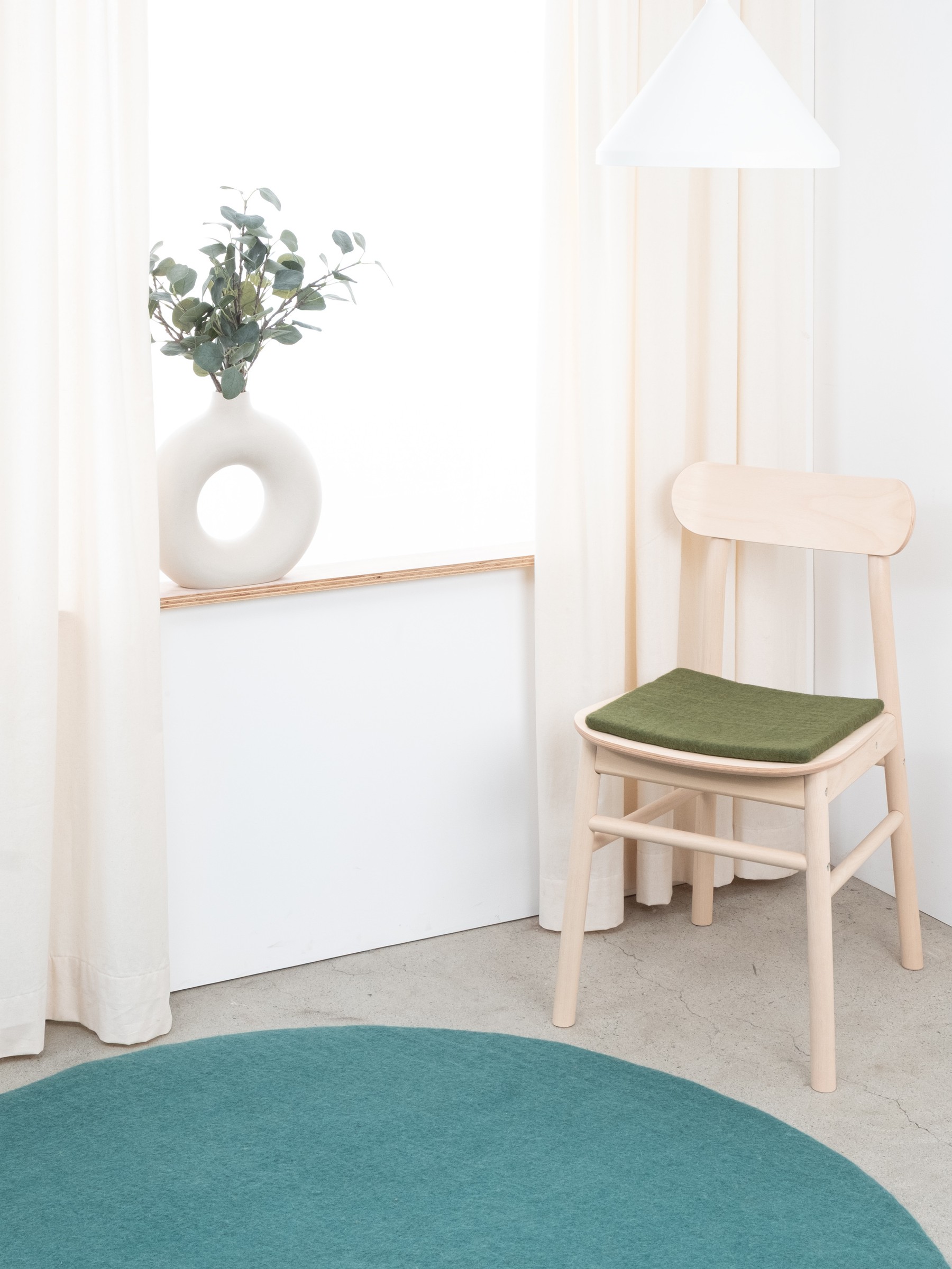 myfelt Jost Filz-Sitzauflage Tannengrün 36 x 36 cm