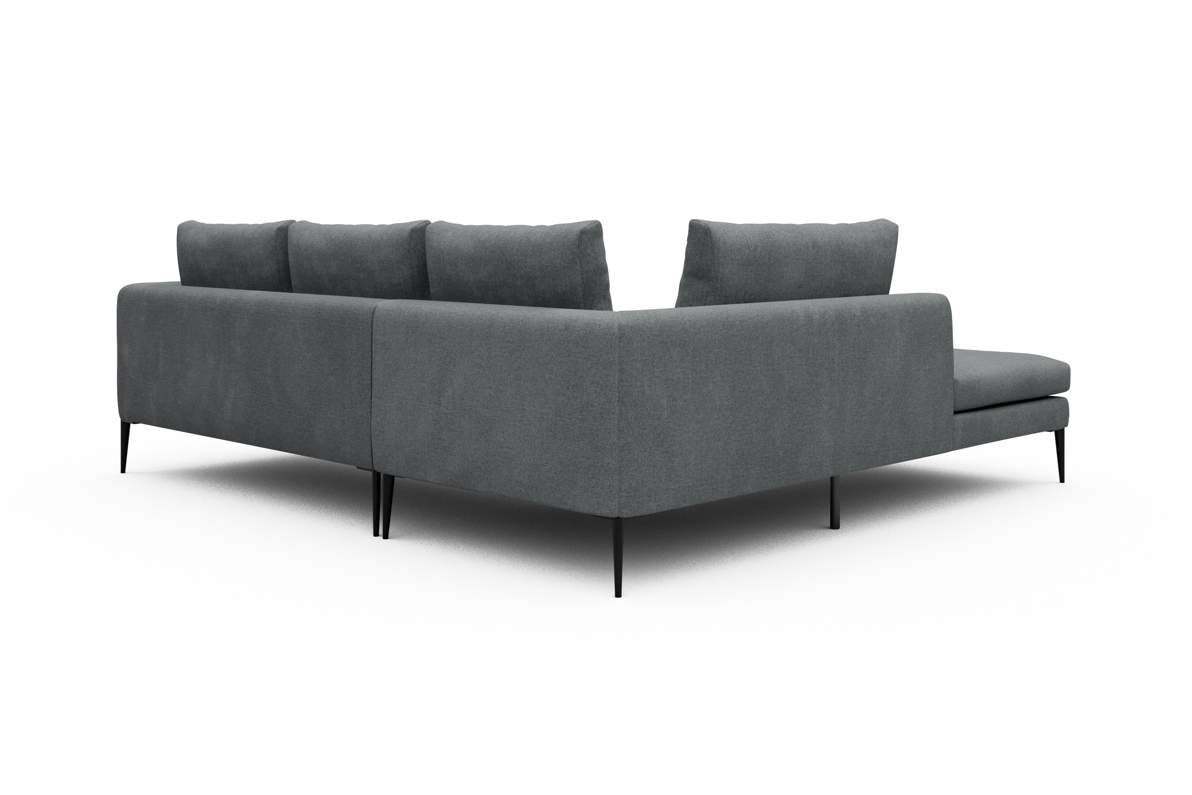 Ecksofa Paul Relax-Ecke links mit 2-Sitzer Casone-Gravel-Grey
