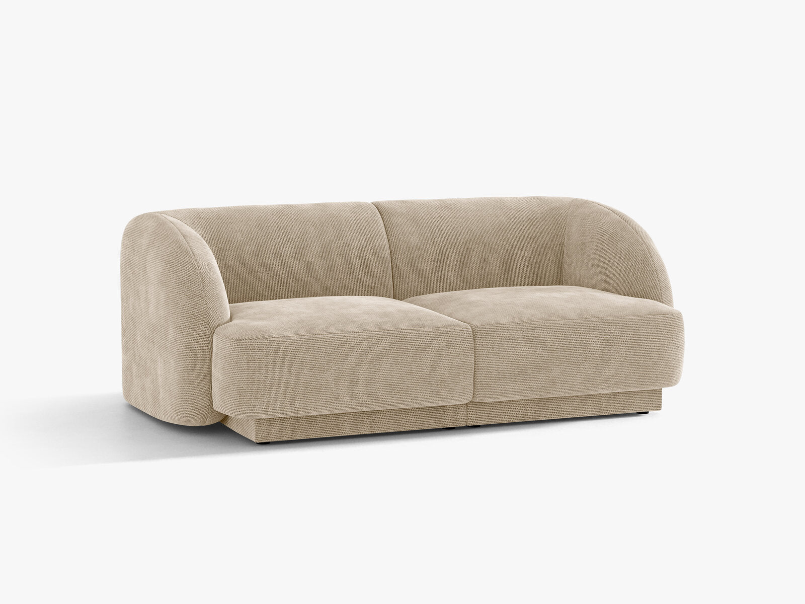 Micadoni Sofa Miley 2-Sitzer Chenille Eden Beige
