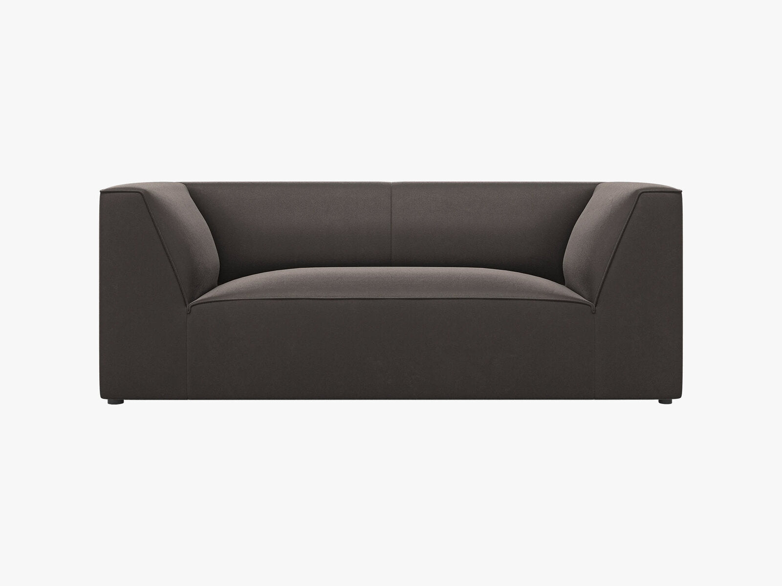 Micadoni Sofa Ruby 2-Sitzer Samt Salvador Dunkelgrau