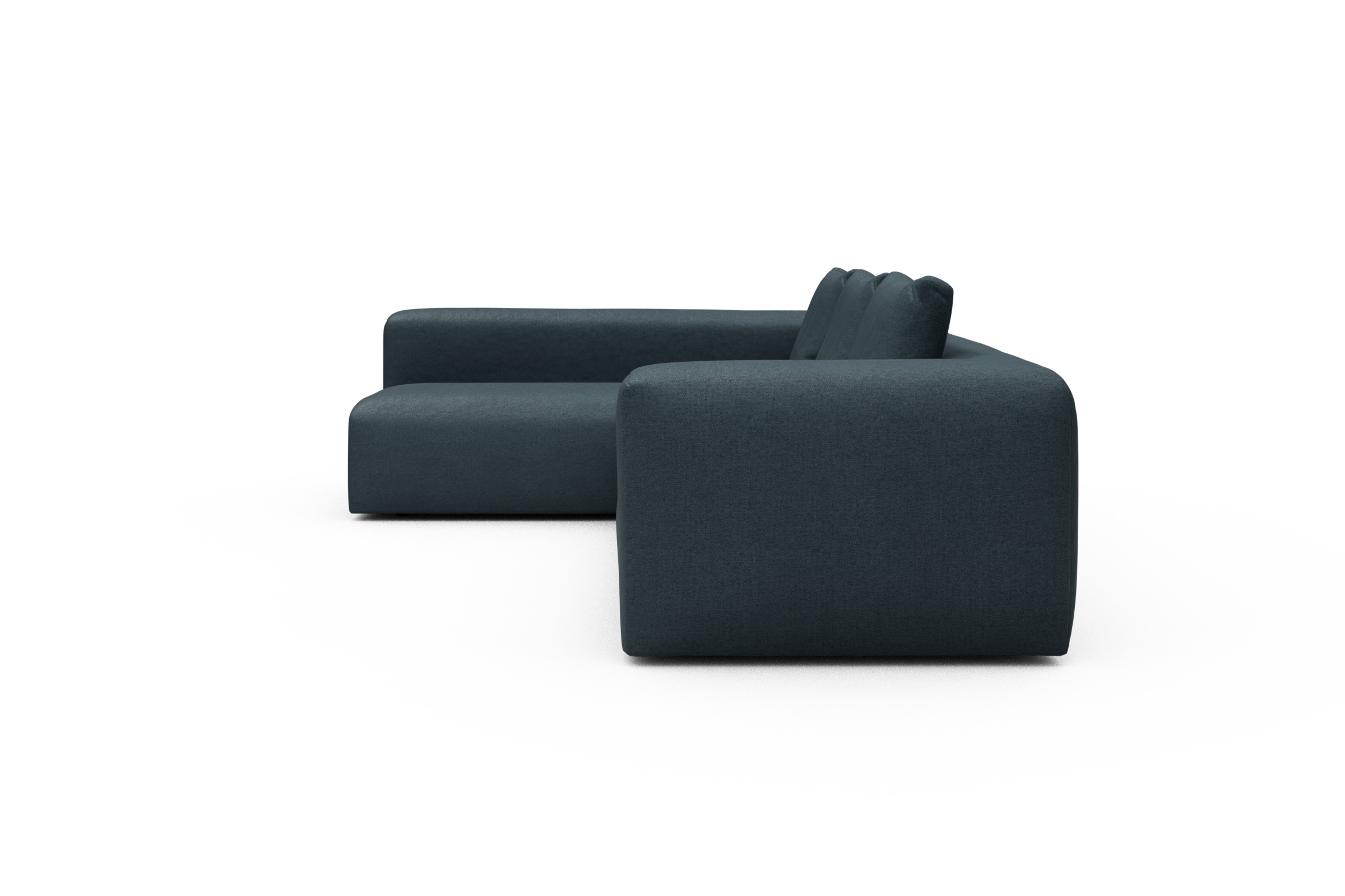 Ecksofa Fred 2x 2,5-Sitzer links offen Denari-Royal-Blue