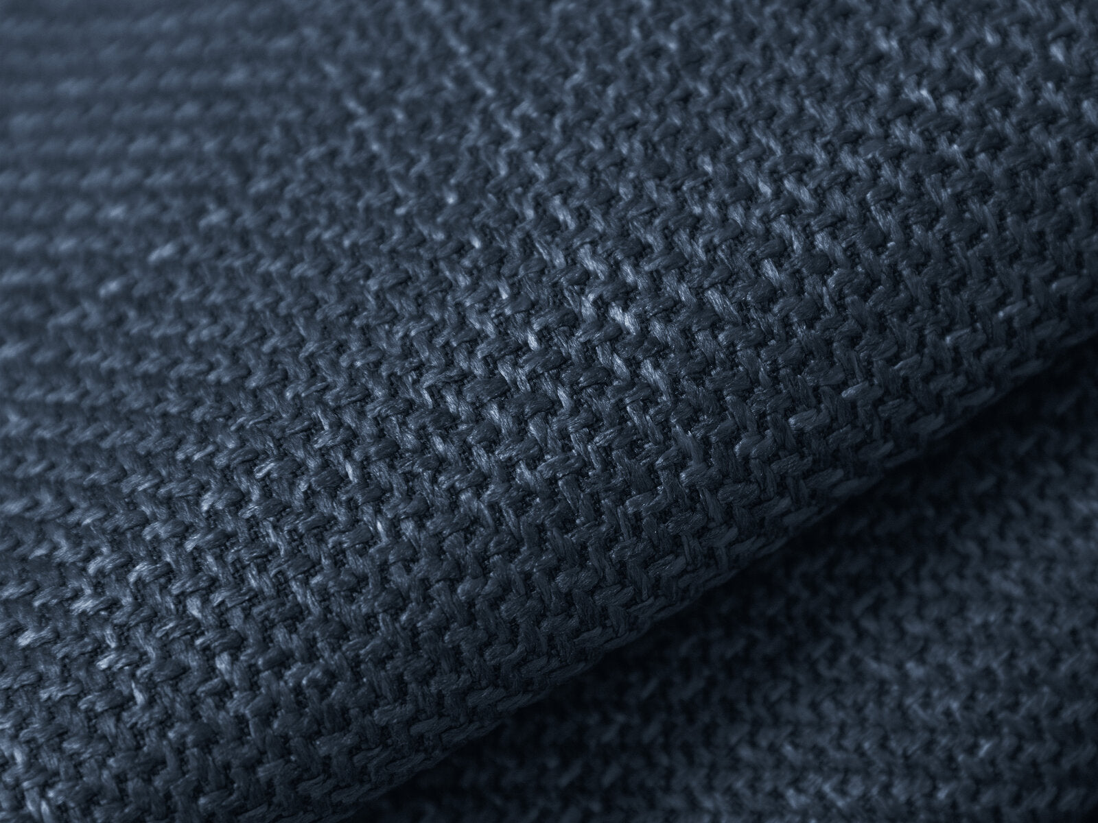 Micadoni Sofa Kendal 2-Sitzer Strukturierter Stoff Marineblau