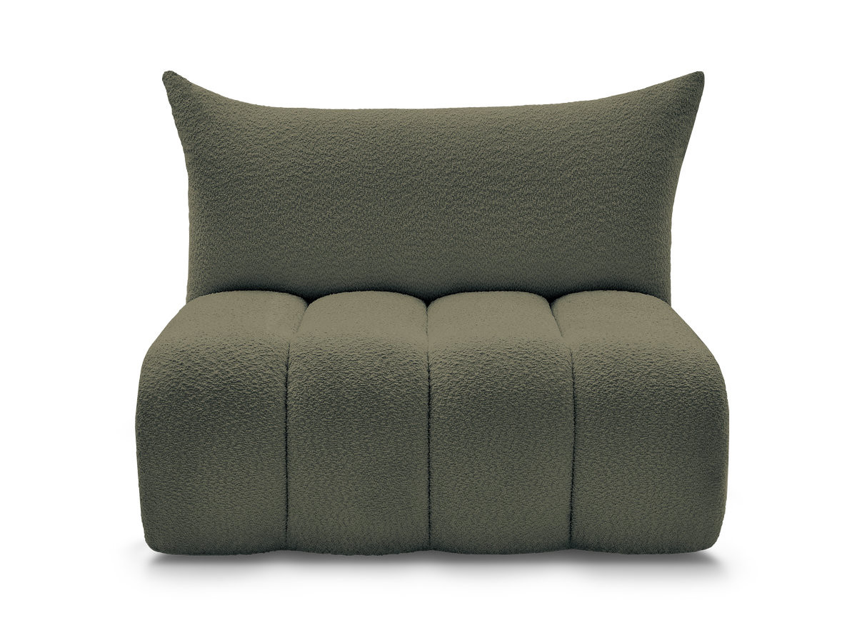 Bobochic Azra Sofamodul 2-Sitzer 120 × 112 cm Bouclé-Stoff Grün
