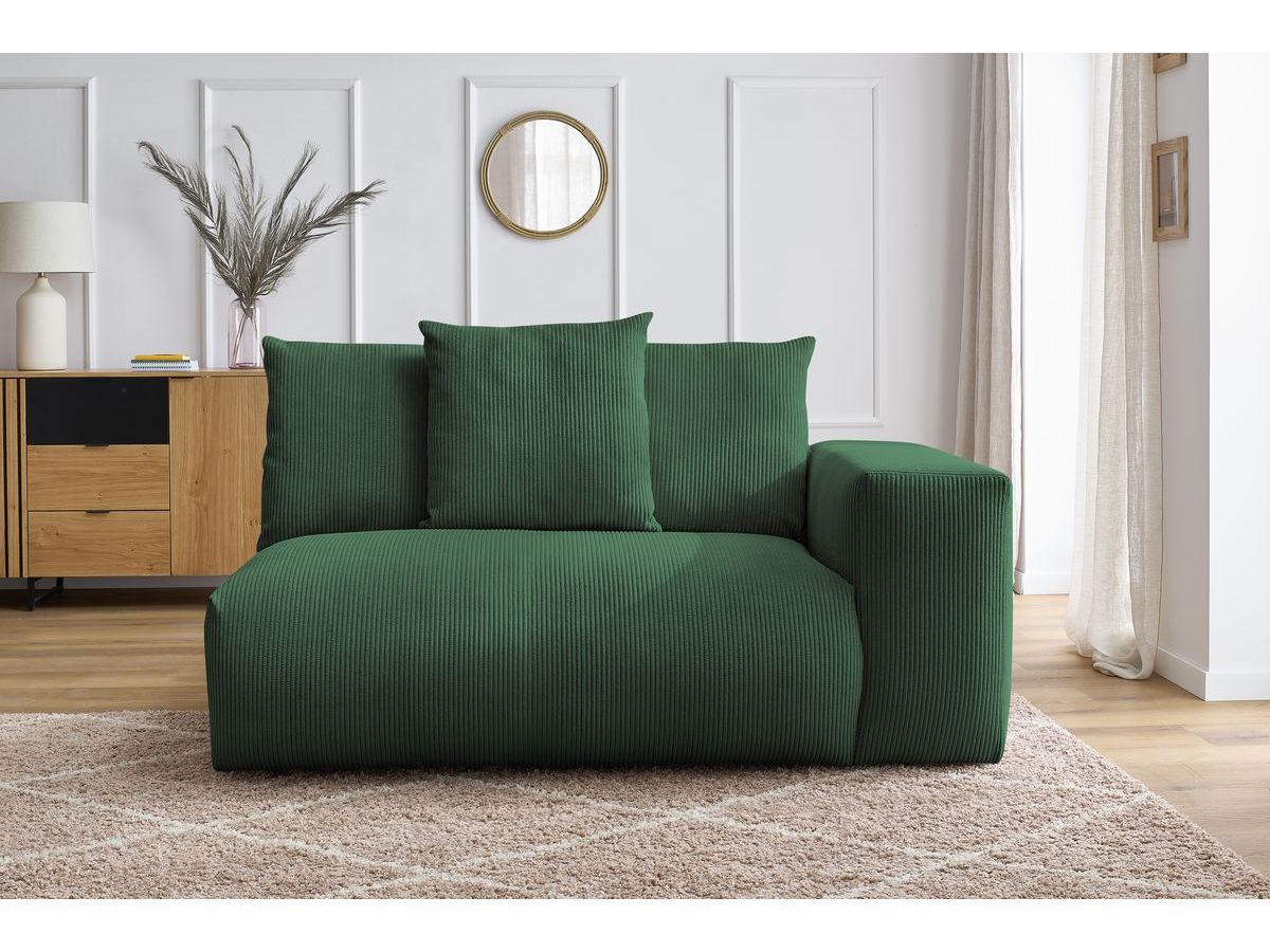 Bobochic Voltaire Sofamodul 2-Sitzer 178 × 100 cm Cordsamt Grün Ecke rechts