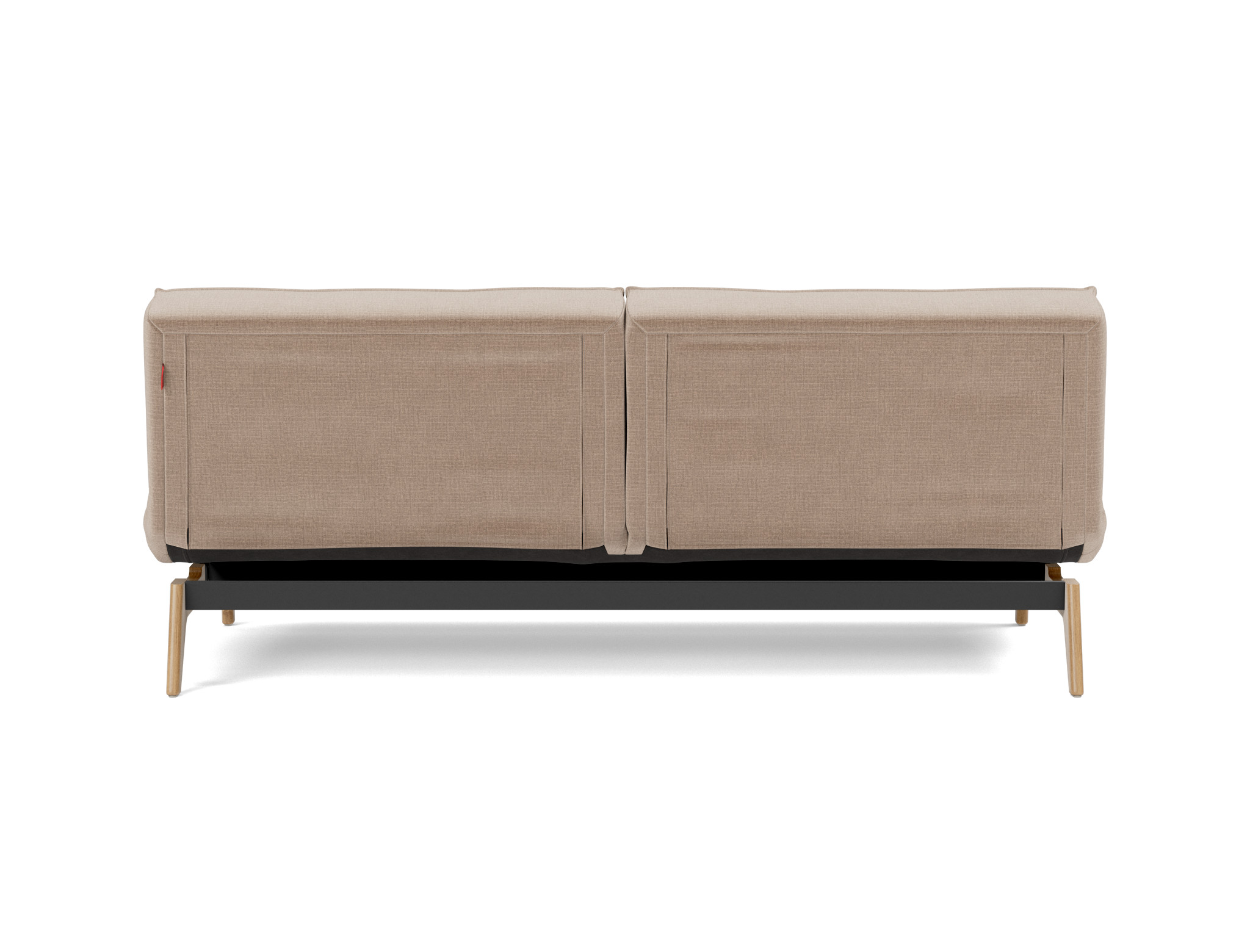 Schlafsofa Splitback Chenille Esina 417-Mocha Beine Eiche