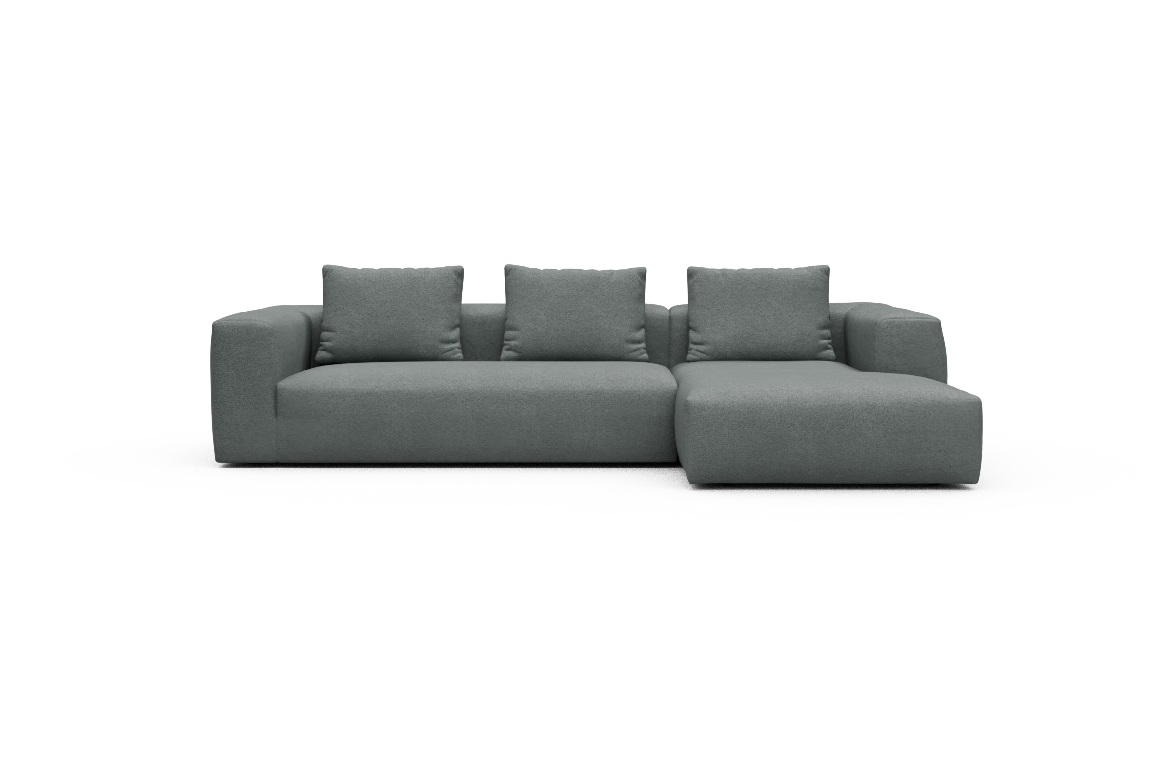 Skandi Home Ecksofa Fred Chaiselongue rechts mit 2,5-Sitzer Denari-Soft-Grey moebelfaktor