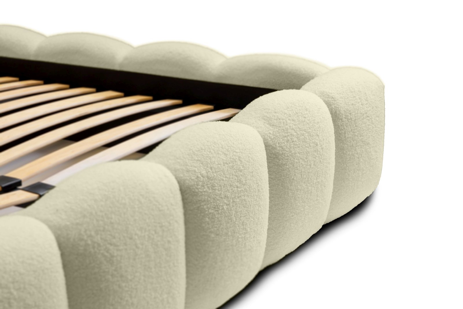 Polsterbett Vento-Slim Boucle 160x200 mit Metallrahmen Quelle 02