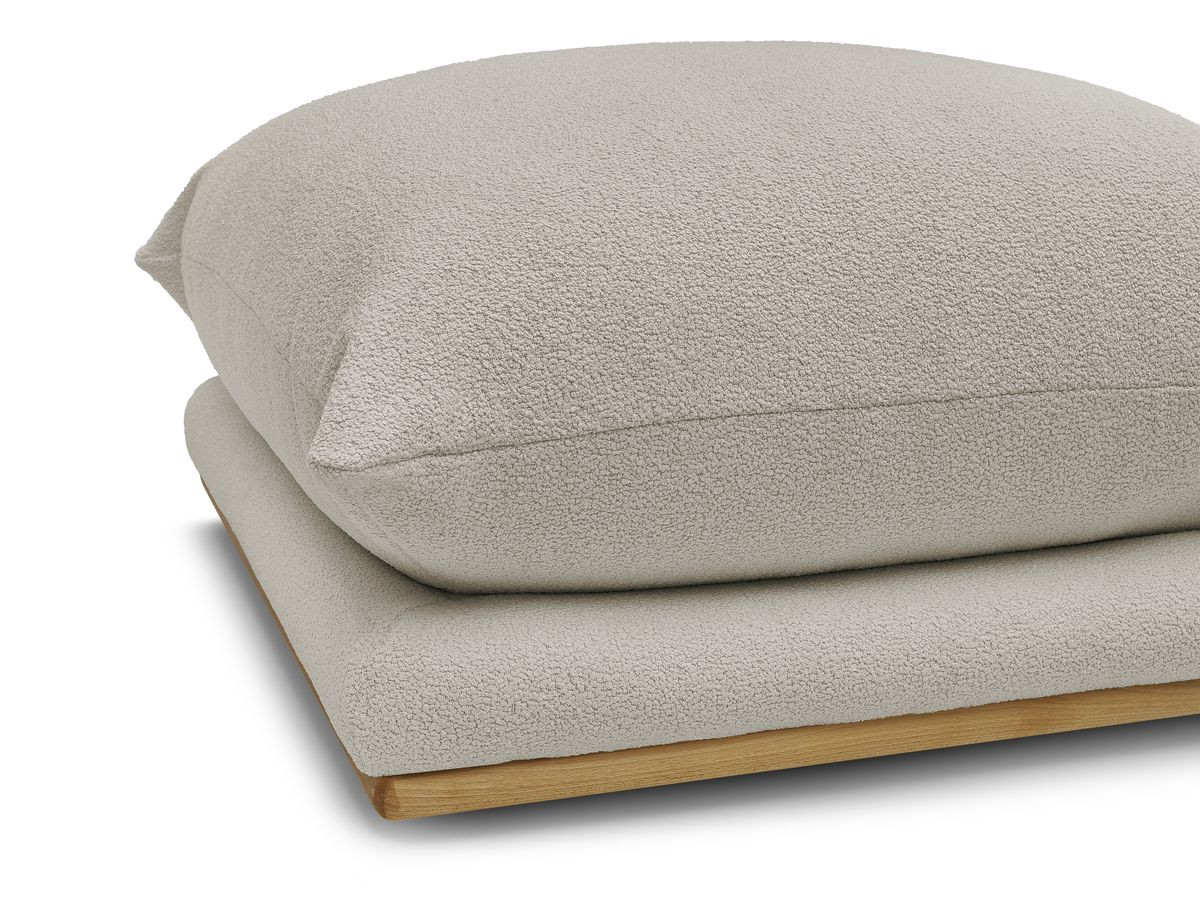 Bobochic Ernest Pouf Bouclé-Stoff Taupe