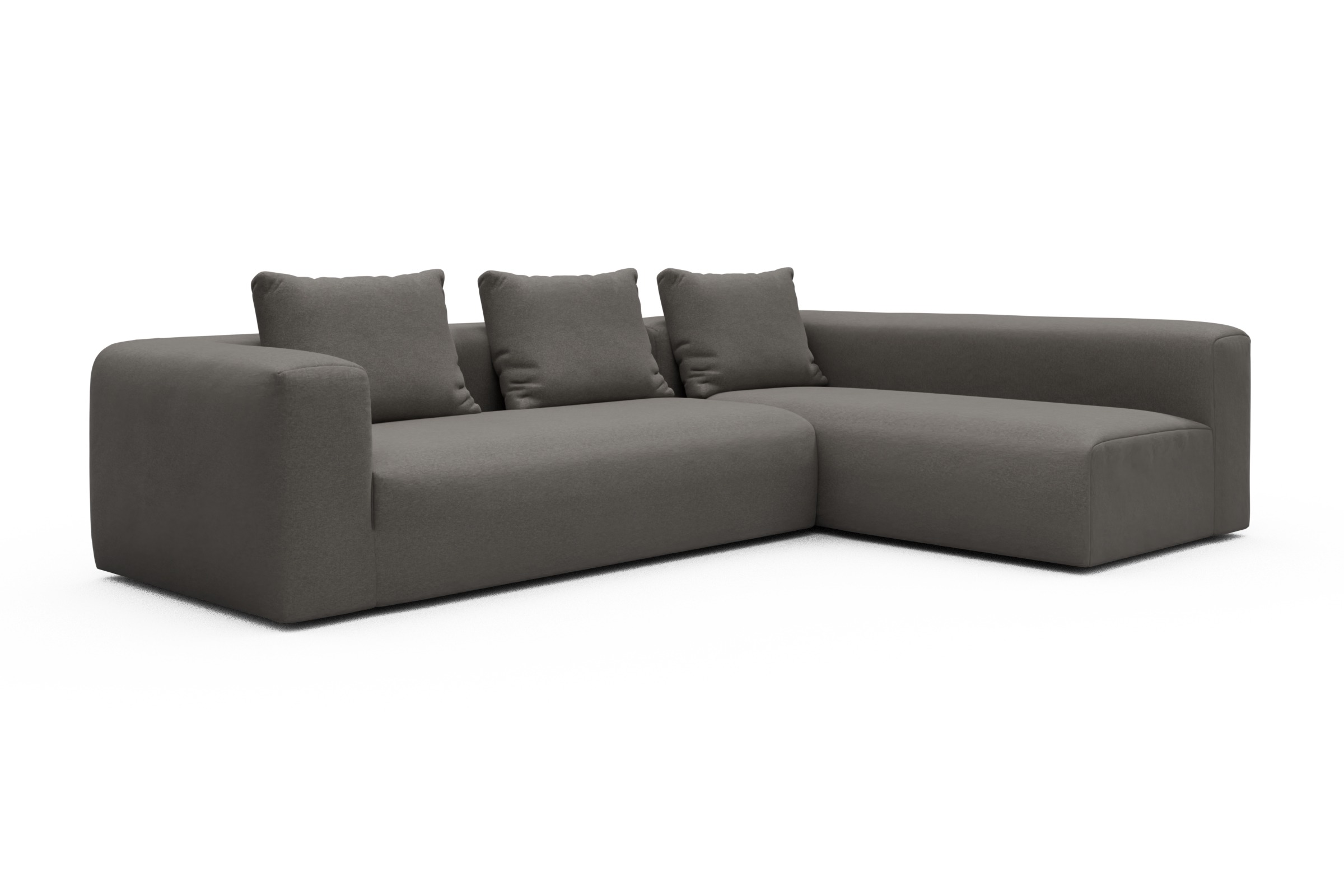 Ecksofa Fred 2x 2,5-Sitzer rechts offen Satya-Taupe