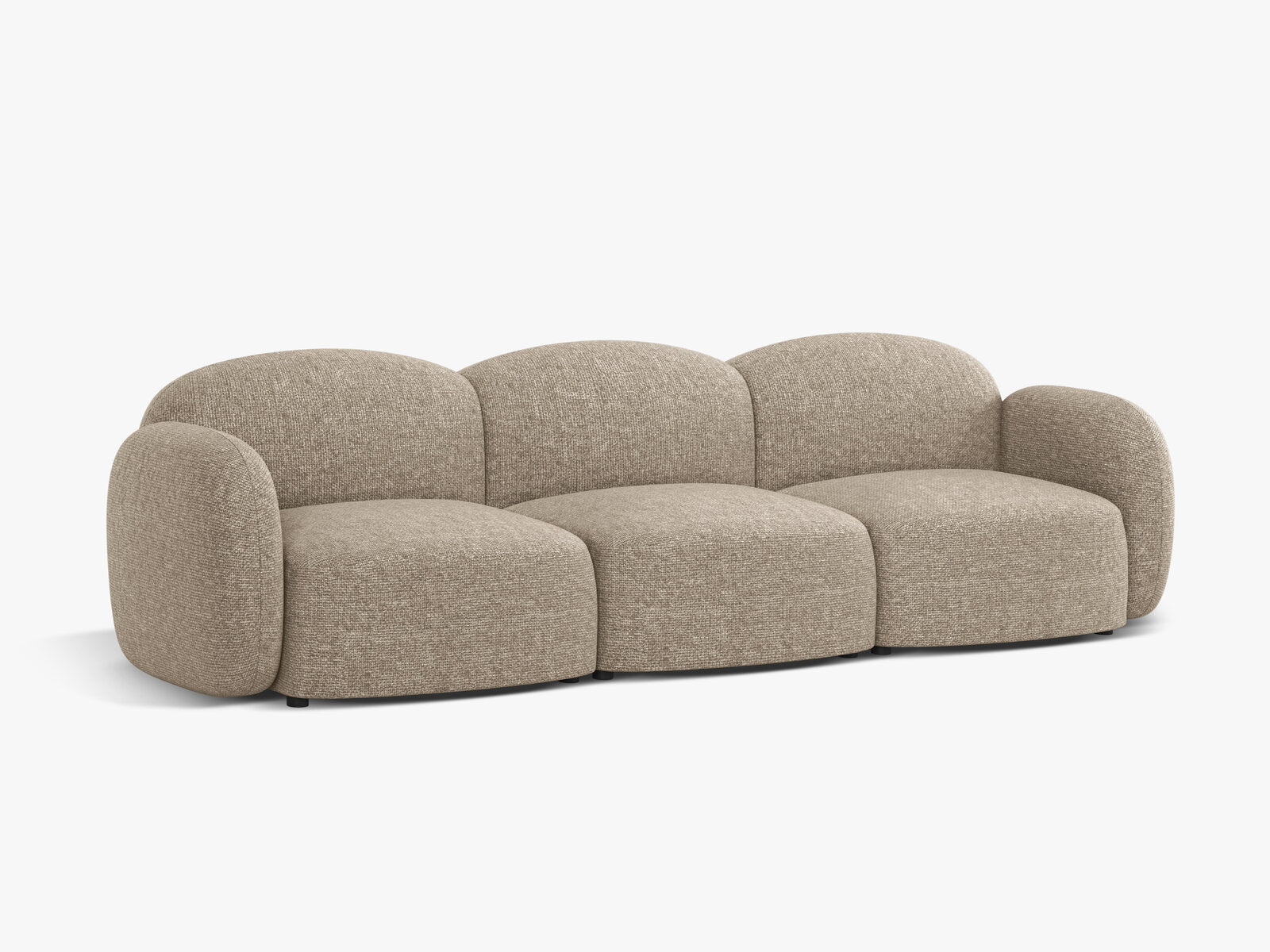 Micadoni Sofa Blair 3-Sitzer Chenille Eden Dunkelbeige