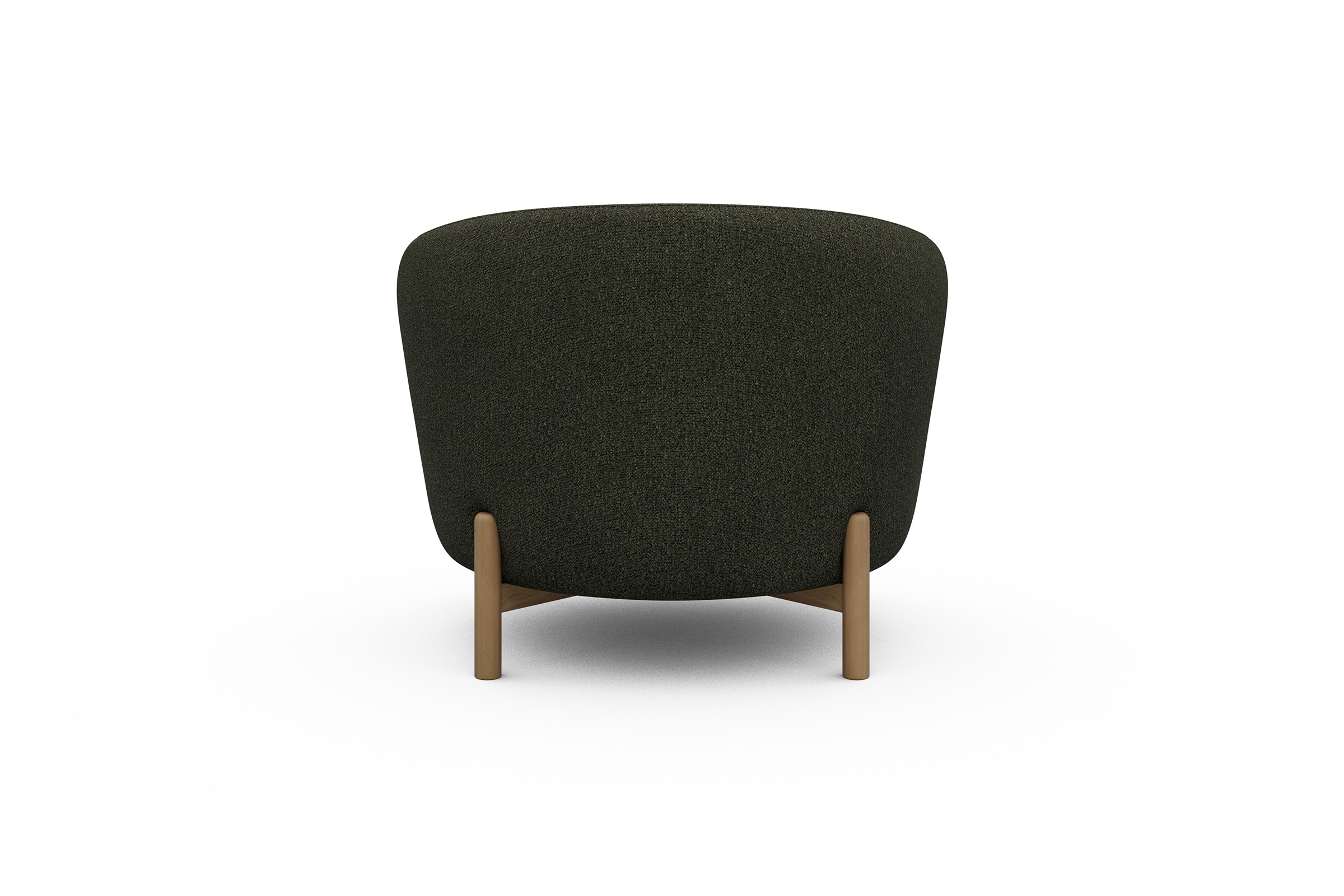 Sessel Ronda Holzbeine Eiche Natur Boucle-Forest-Green