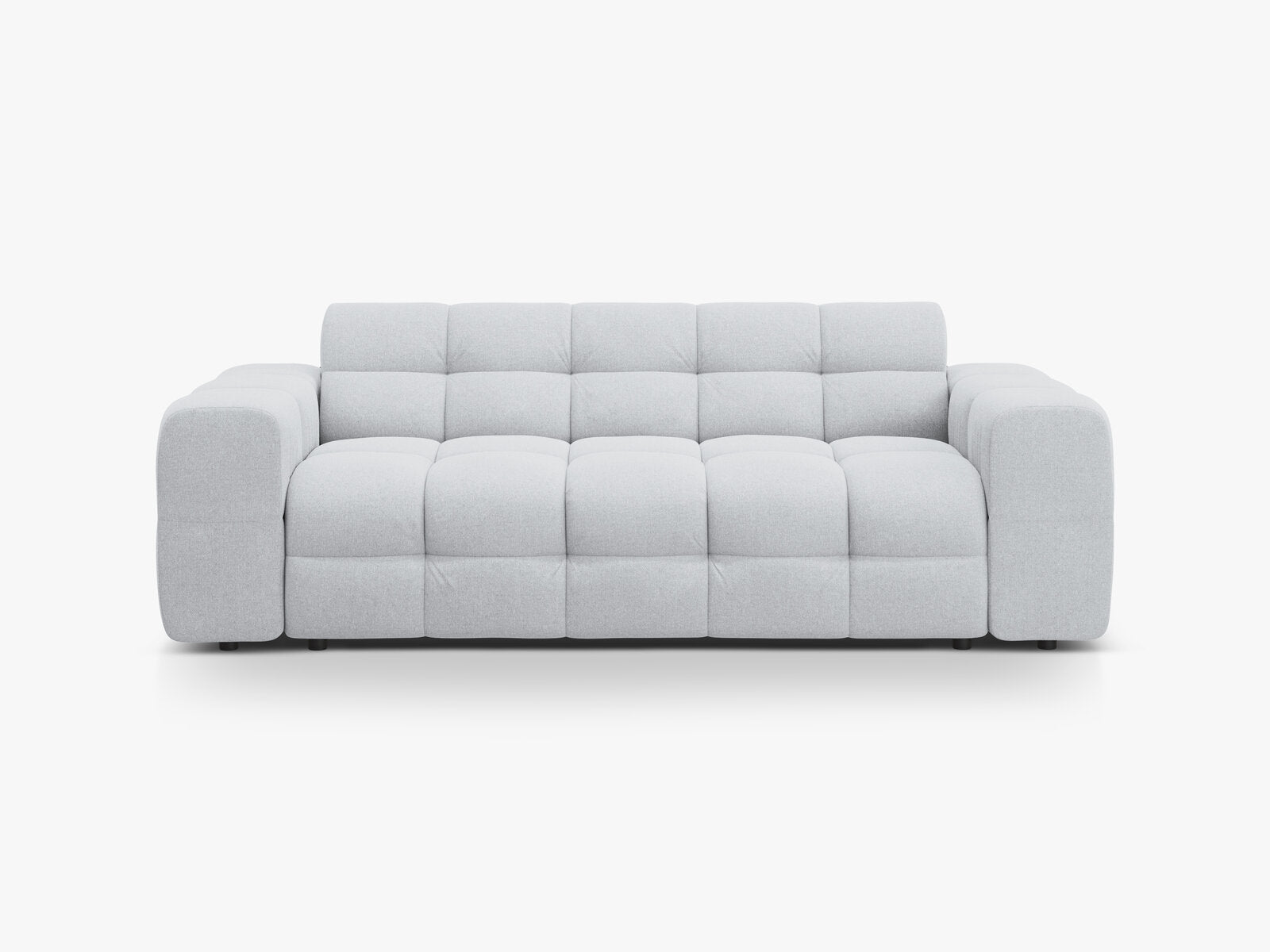 Micadoni Sofa Kendal 3-Sitzer Strukturierter Stoff Hellgrau