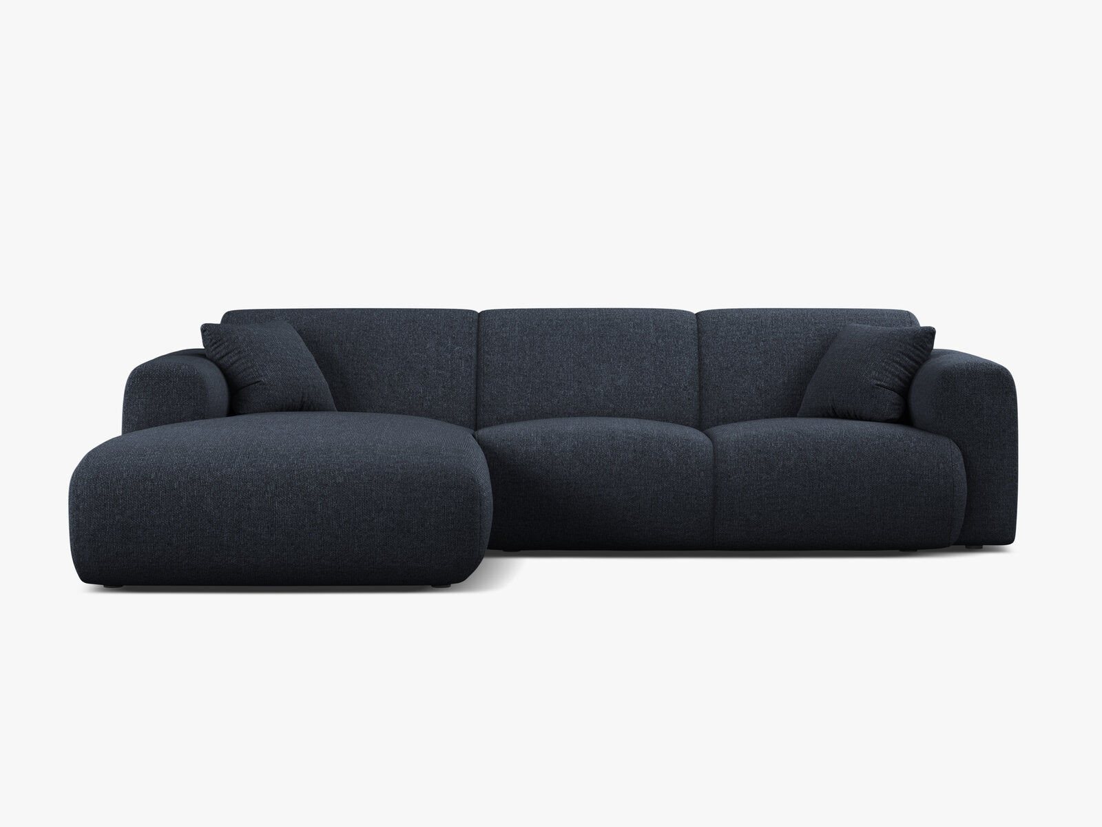 Micadoni Ecksofa Molino 4-Sitzer Links Chenille Eden Marineblau