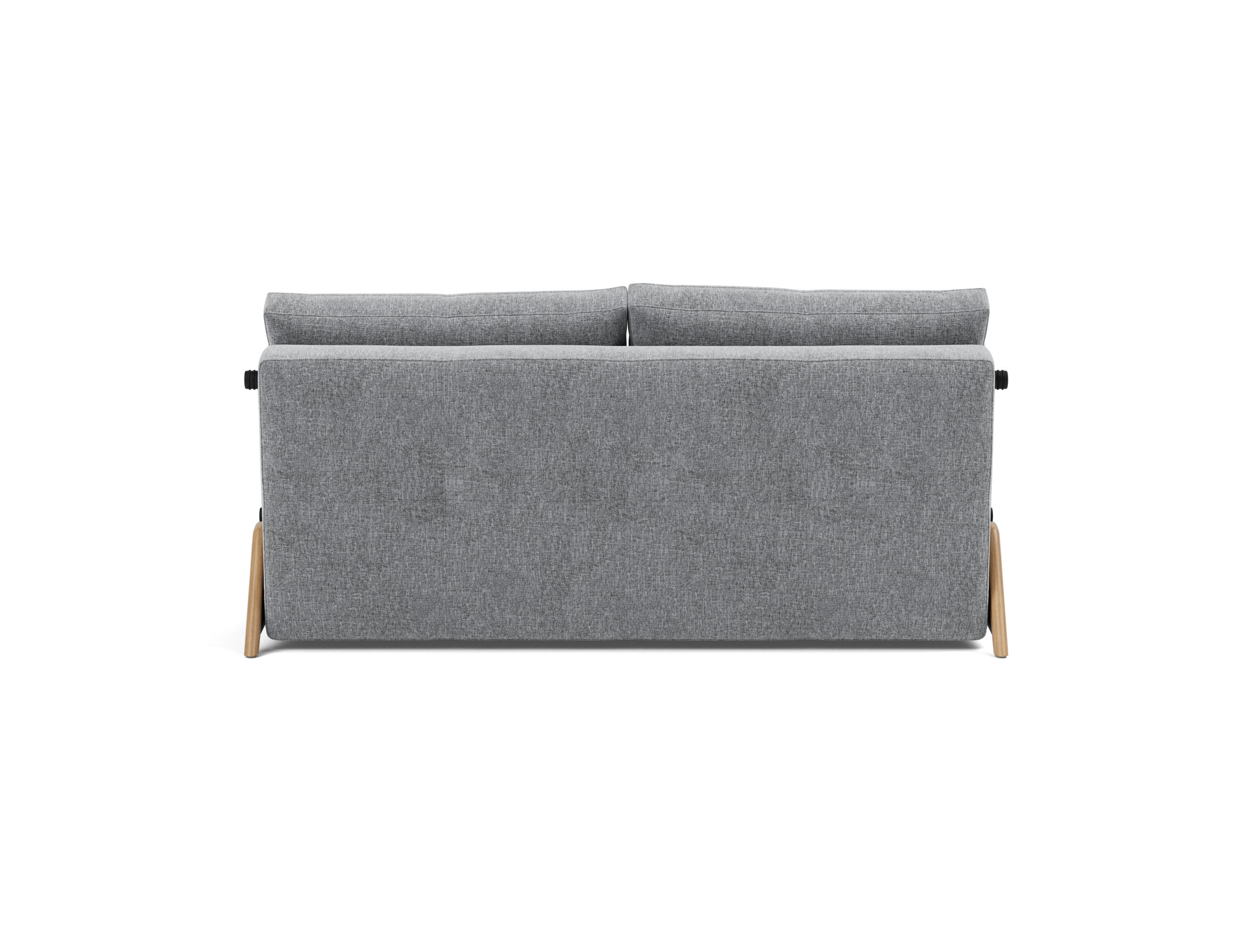 Schlafsofa Cubed 160 Strukturierter Stoff Twist 565-Granite Beine Eiche