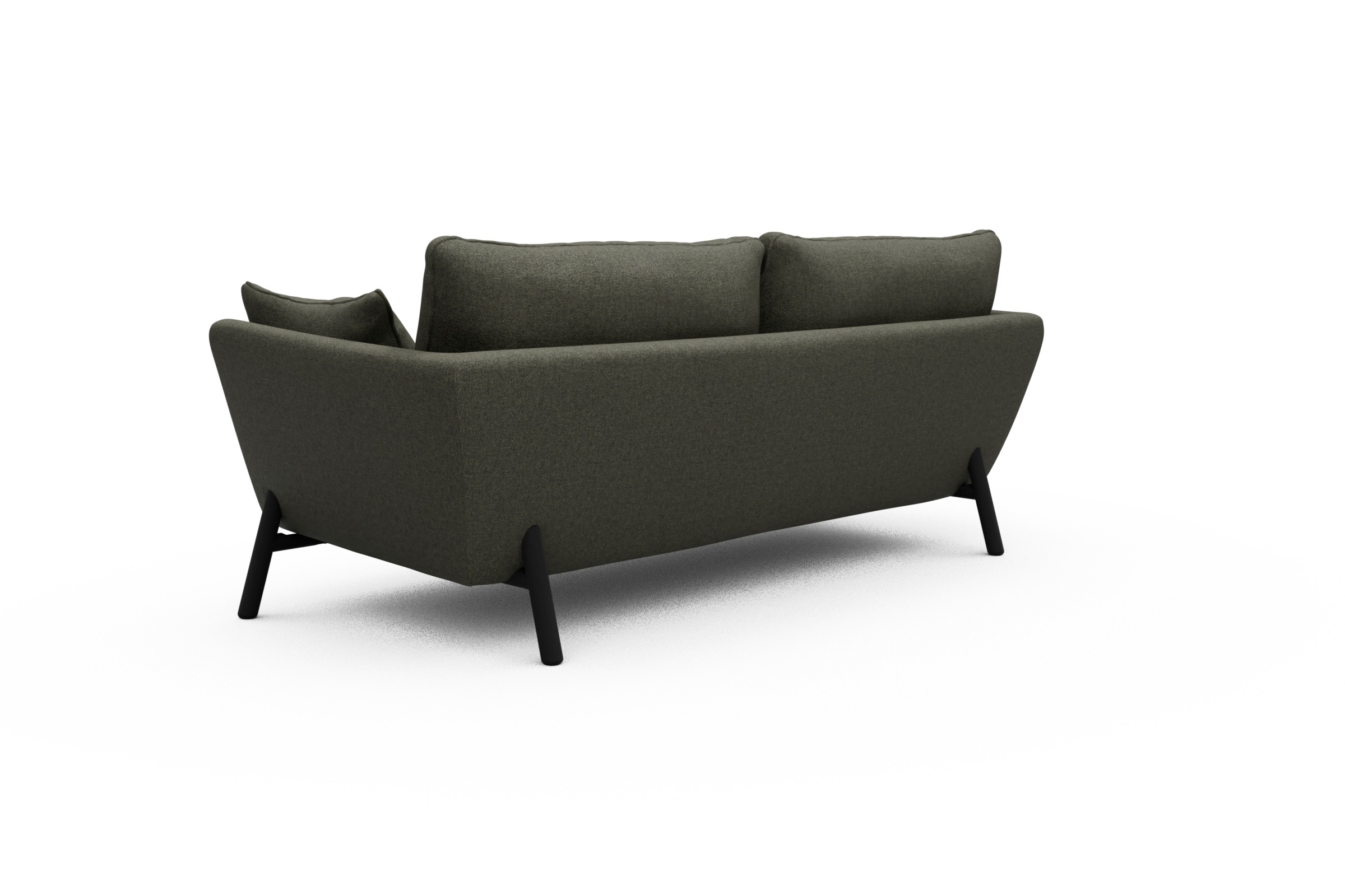 Sofa Emil 3-Sitzer Beinfarbe Eiche Schwarz Sama-Winter-Moss