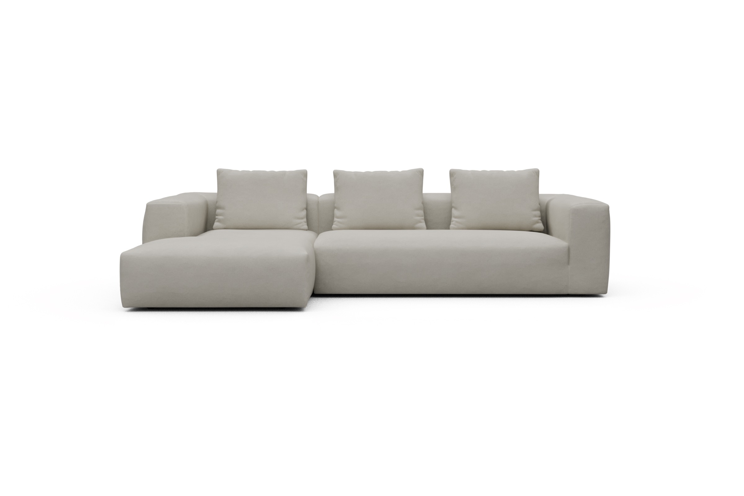 Skandi Home Ecksofa Fred Chaiselongue links mit 2,5-Sitzer Denari-Clean-Beige moebelfaktor