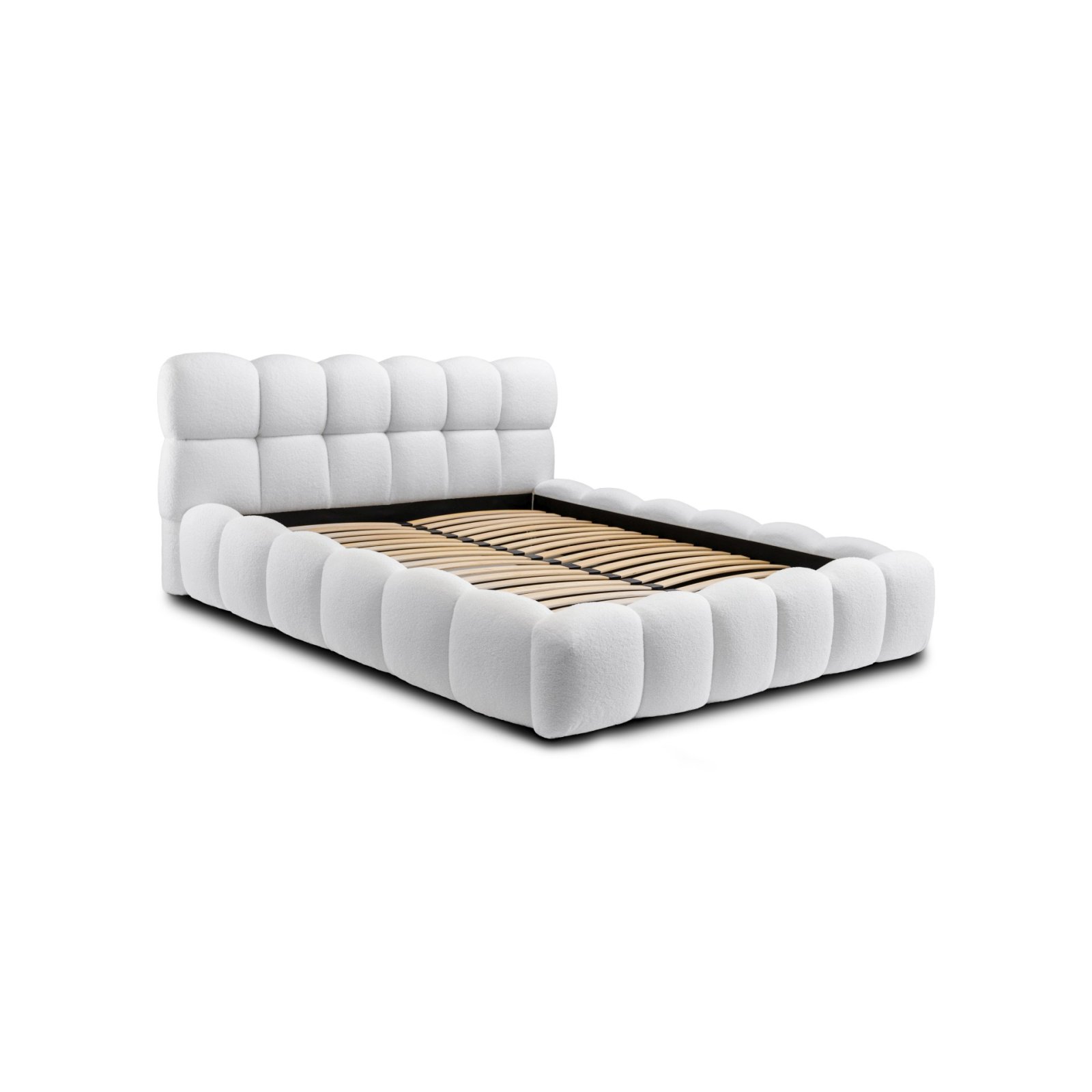 Polsterbett Vento-Slim Boucle 140x200 mit Holzrahmen Quelle 01