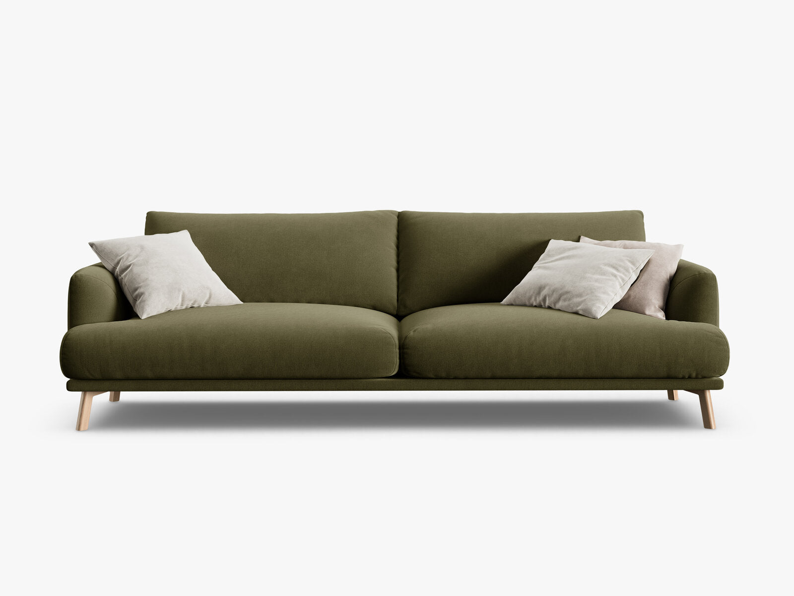 Micadoni Sofa Naomi 4-Sitzer Samt Salvador Grün