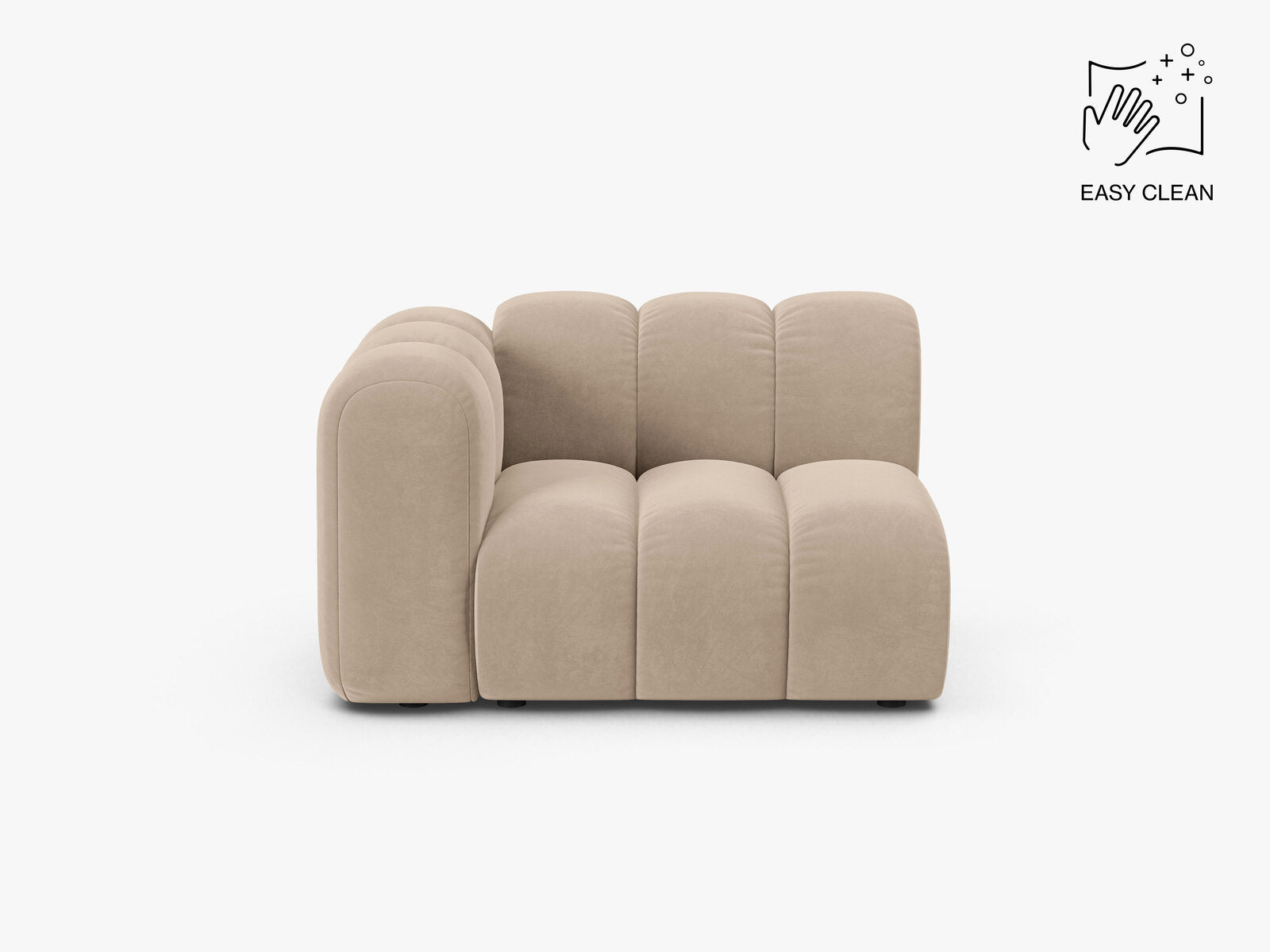 Micadoni Modul Lupine 1-Sitzer Samt Venus Beige Links
