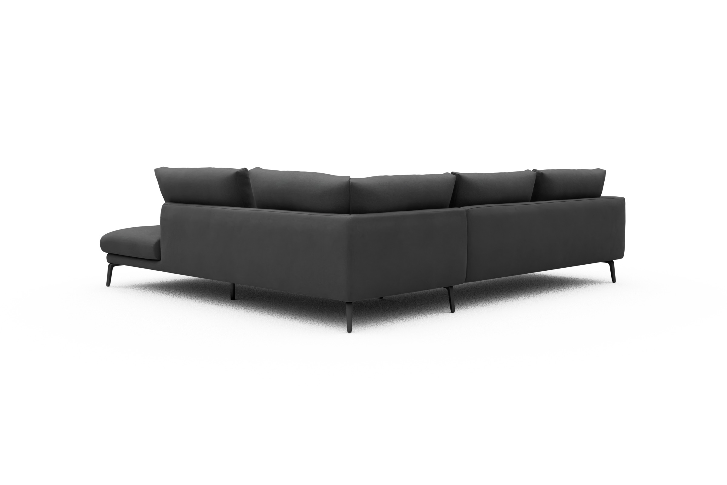 Ecksofa Karl Relax-Ecke rechts mit 2,5-Sitzer Satya-Zinc