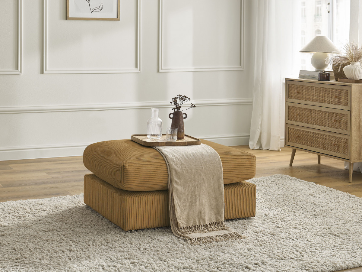 Bobochic Paris Pouf Cordsamt Gelb