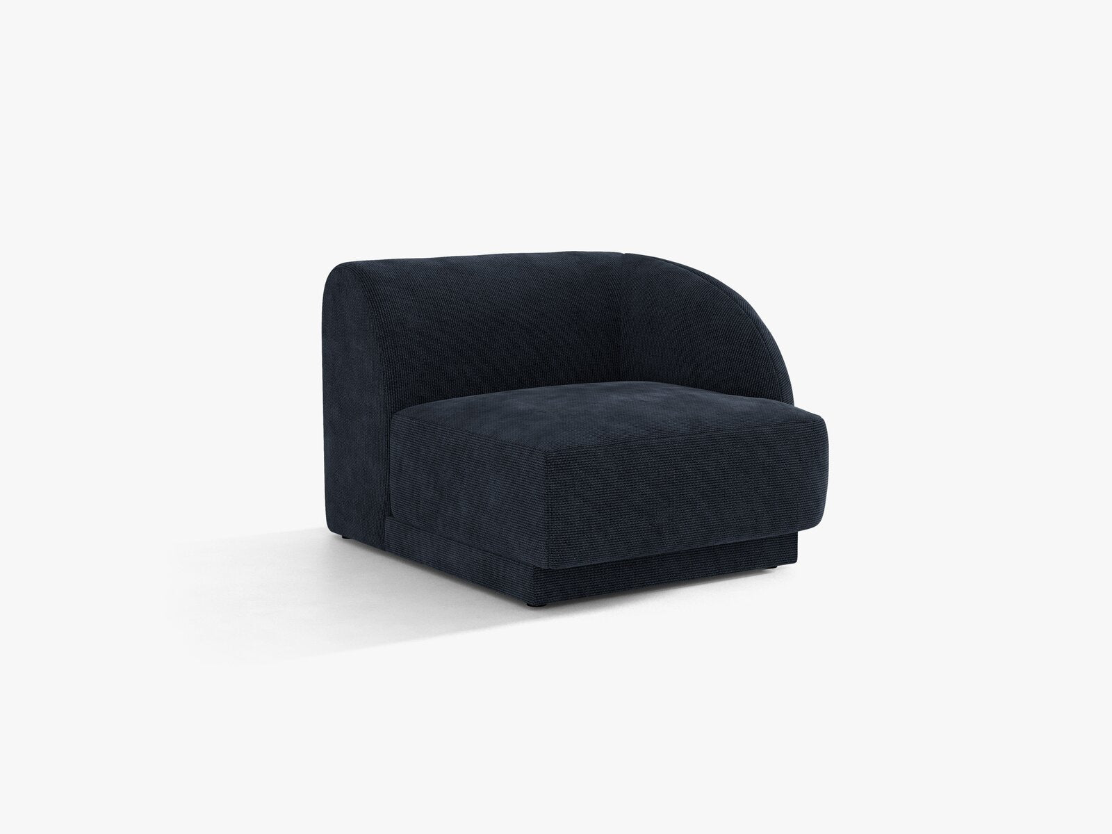 Micadoni Eckmodul Miley 1-Sitzer Chenille Eden Marineblau Rechts