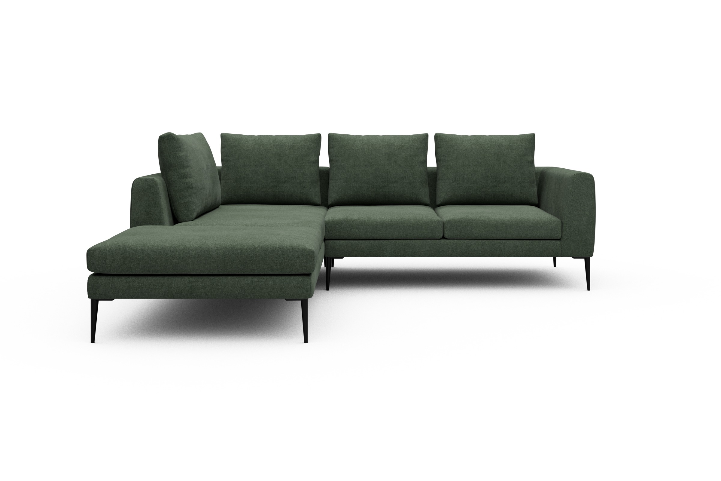 Skandi Home Ecksofa Paul Relax-Ecke links mit 2-Sitzer Casone-Forest-Green moebelfaktor