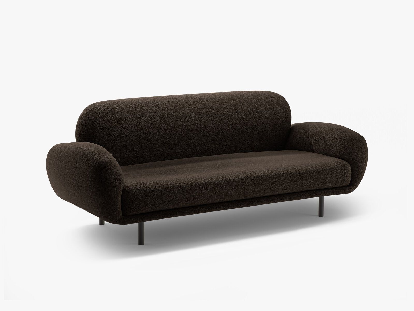 Micadoni Sofa Poppy 2-Sitzer große Version Boucle Baloo Braun