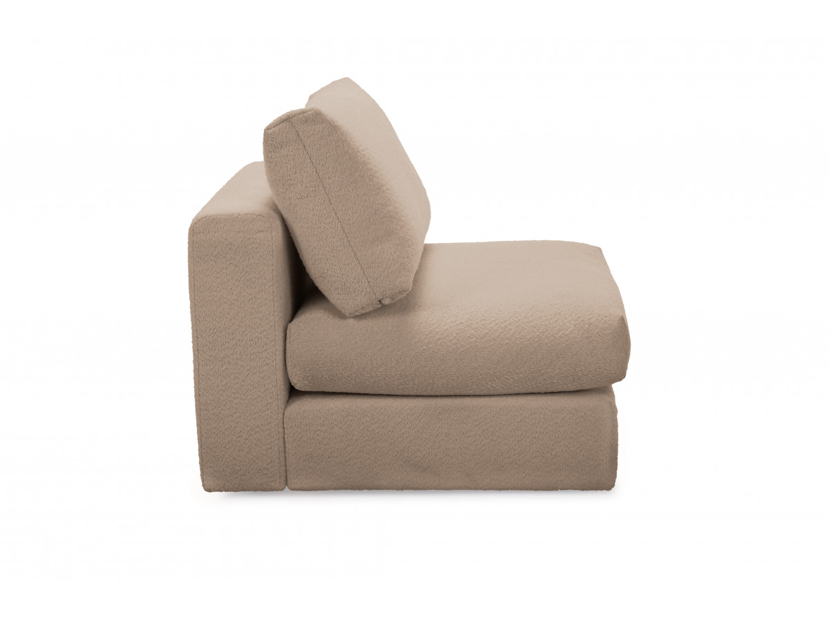 Bobochic Paris Sofamodul 1-Sitzer Bouclé-Stoff Braun