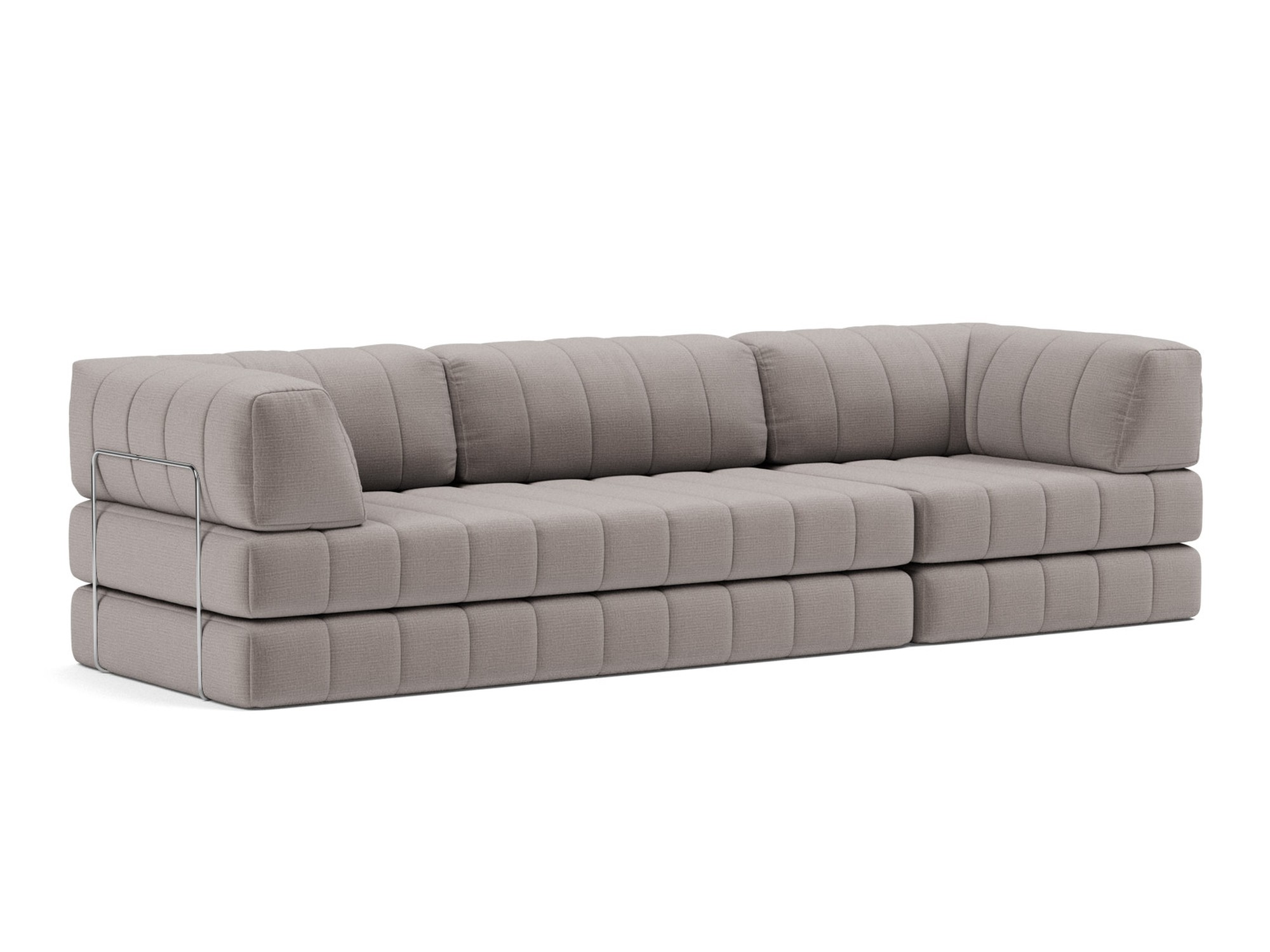 Schlafsofa CozyPad Grand mit Armlehnen Chenille Esina 418-Truffle