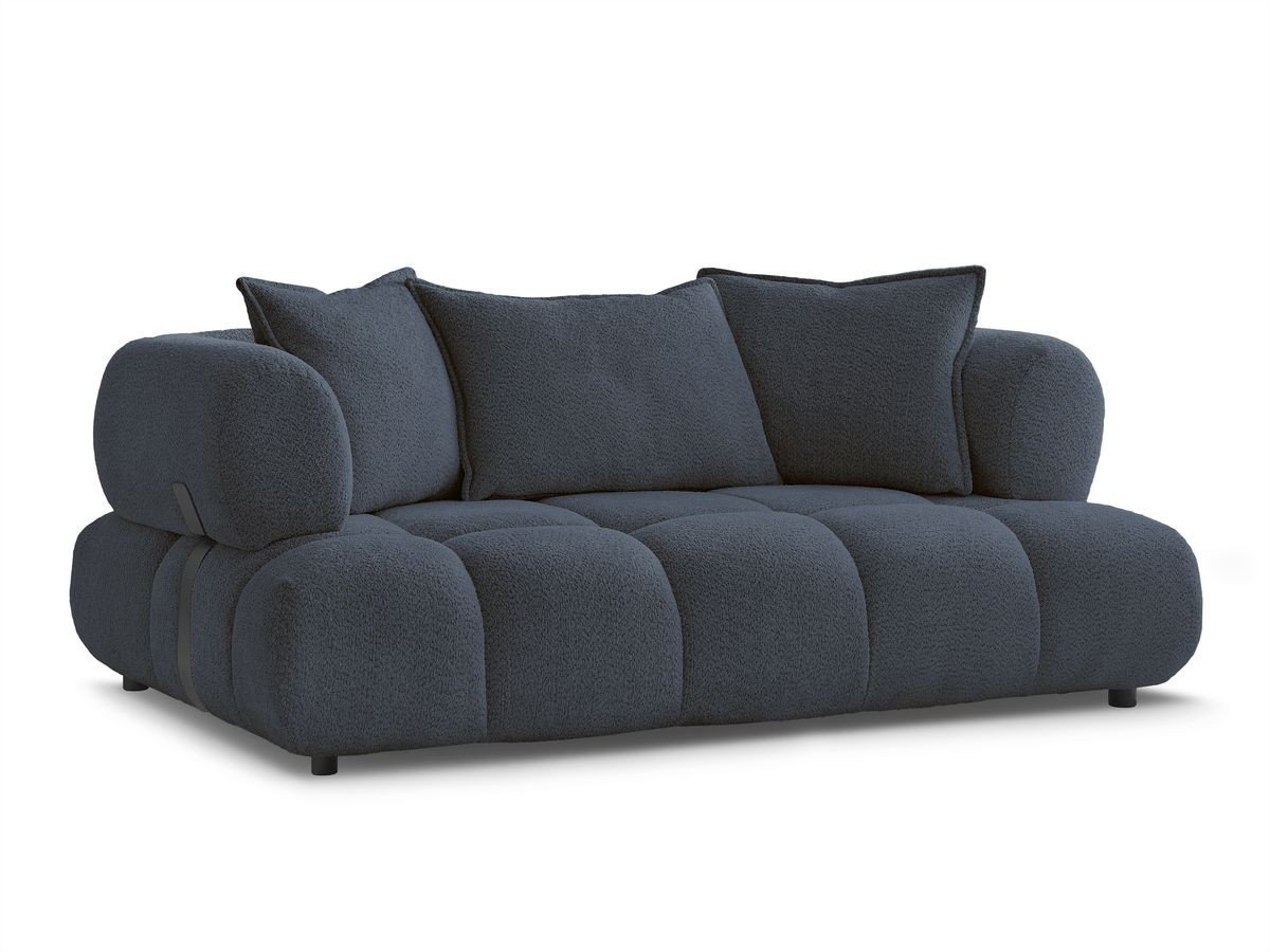 Bobochic Alya Sofa 2-Sitzer Bouclé-Stoff Dunkelblau