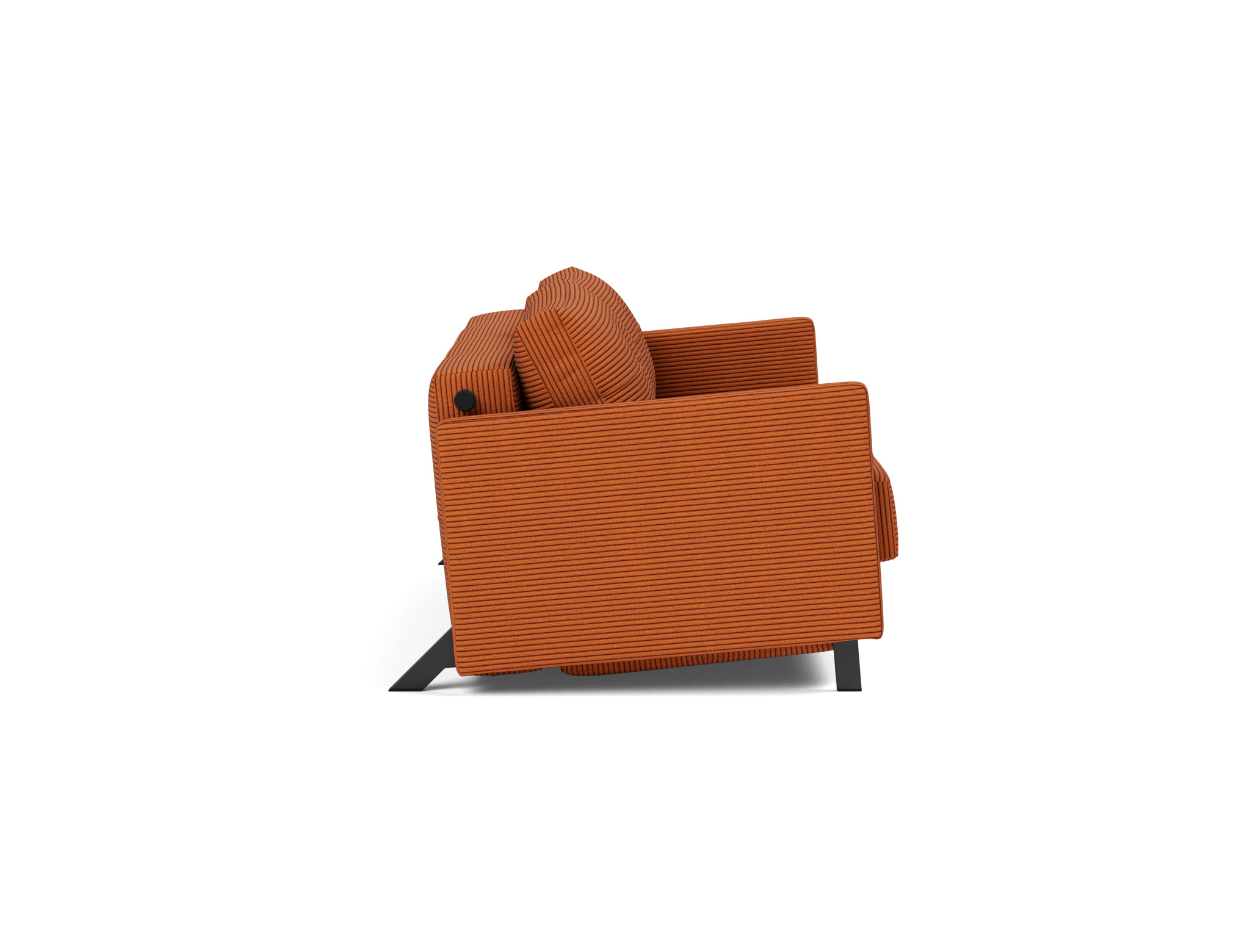 Schlafsofa Cubed mit Armlehnen 160 Kord Corduroy 595-Burnt-Orange