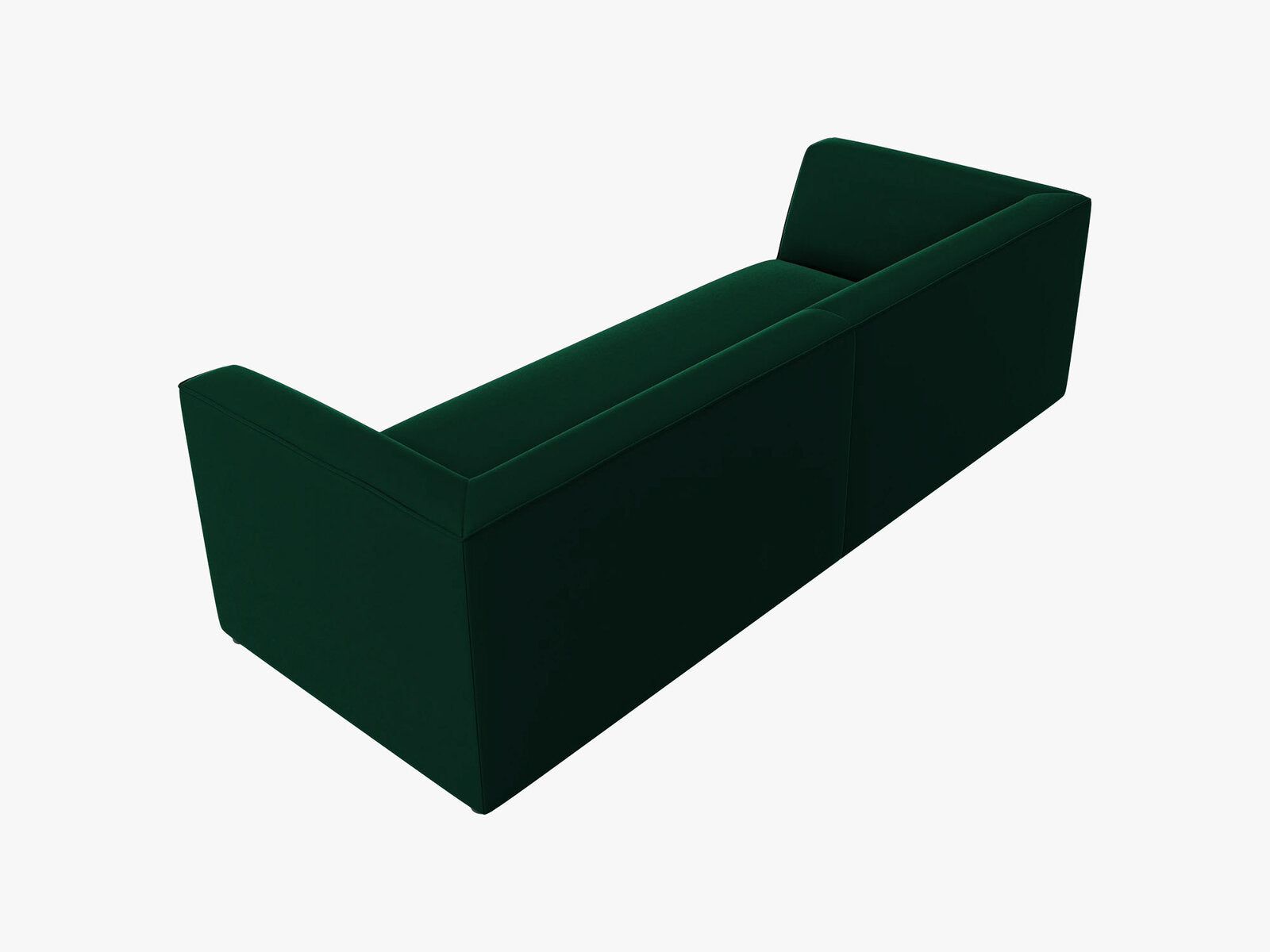 Micadoni Sofa Ruby 3-Sitzer Samt Salvador Flaschengrün