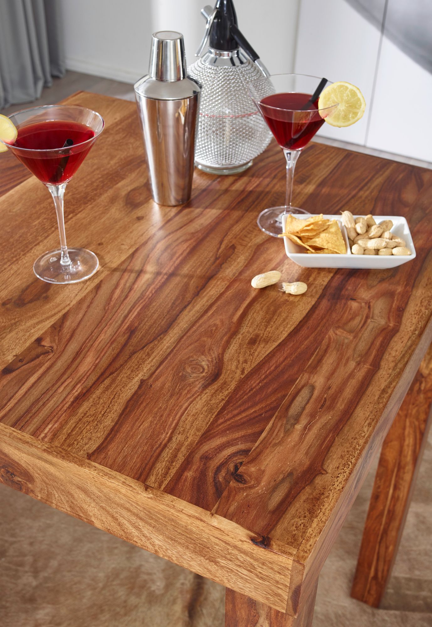 Stehtisch Aalvik Massivholz Braun 80 × 80 × 110 cm