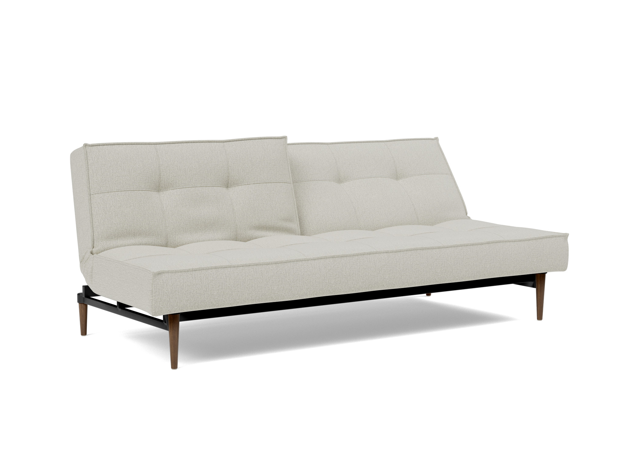 Schlafsofa Splitback Flachgewebe Mixed Dance 527-Natural Beine Styletto Eiche dunkel