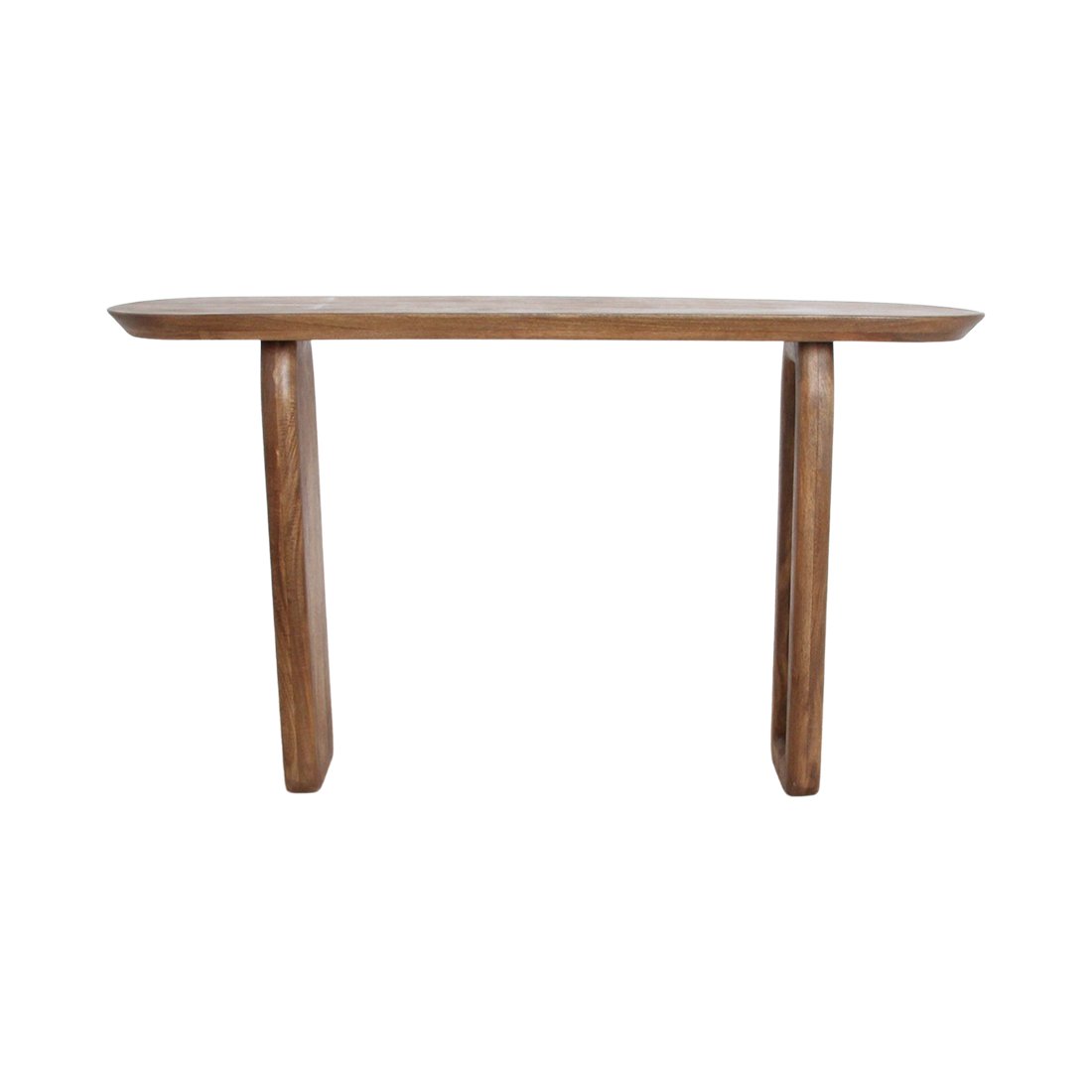 Raw Materials Bullnose Wandtisch aus Mangoholz braun 140x35x80cm