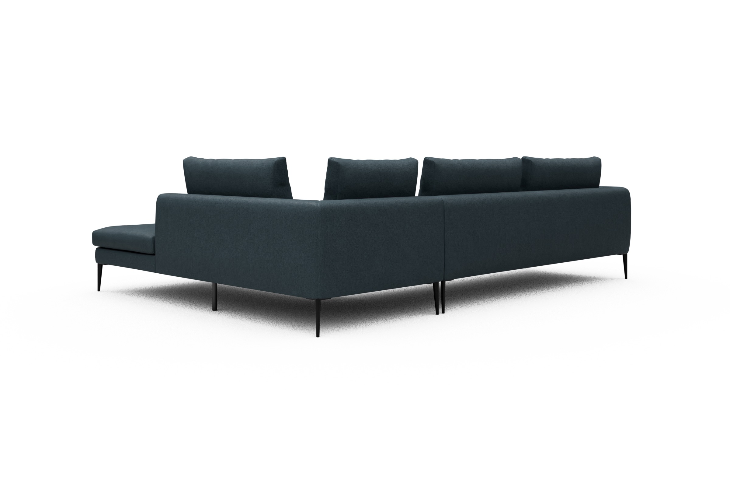 Ecksofa Paul Relax-Ecke links mit 3-Sitzer Denari-Royal-Blue