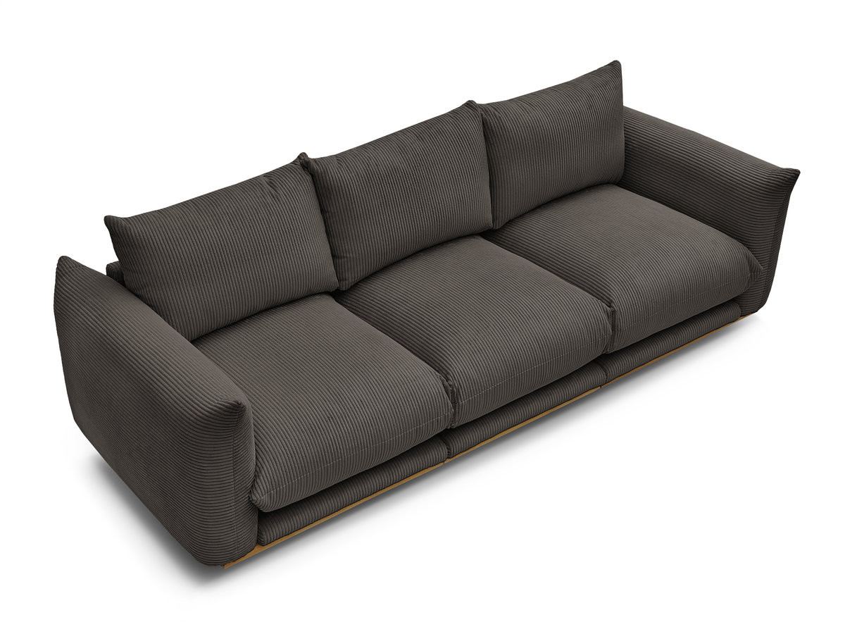 Bobochic Ernest Sofa 3-Sitzer 266 × 106 cm Cordsamt Taupe