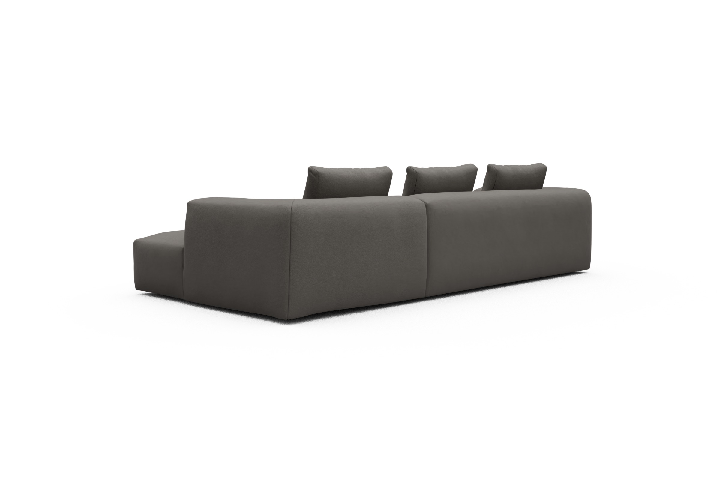 Ecksofa Fred Chaiselongue rechts mit 2,5-Sitzer Satya-Taupe