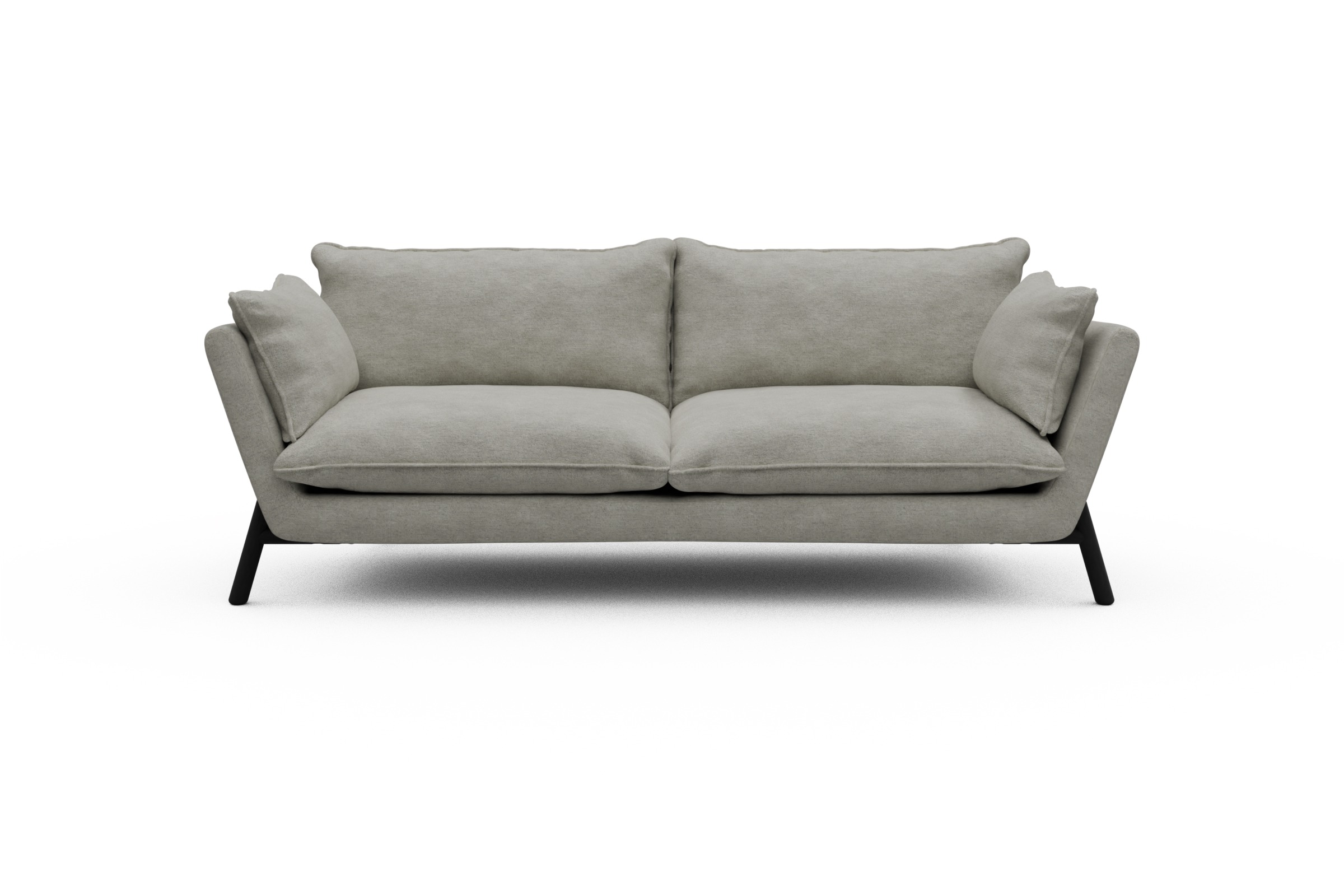 Skandi Home Sofa Emil PREMIUM 3-Sitzer Beinfarbe Eiche Schwarz Carreno-Moon-Stone-White moebelfaktor