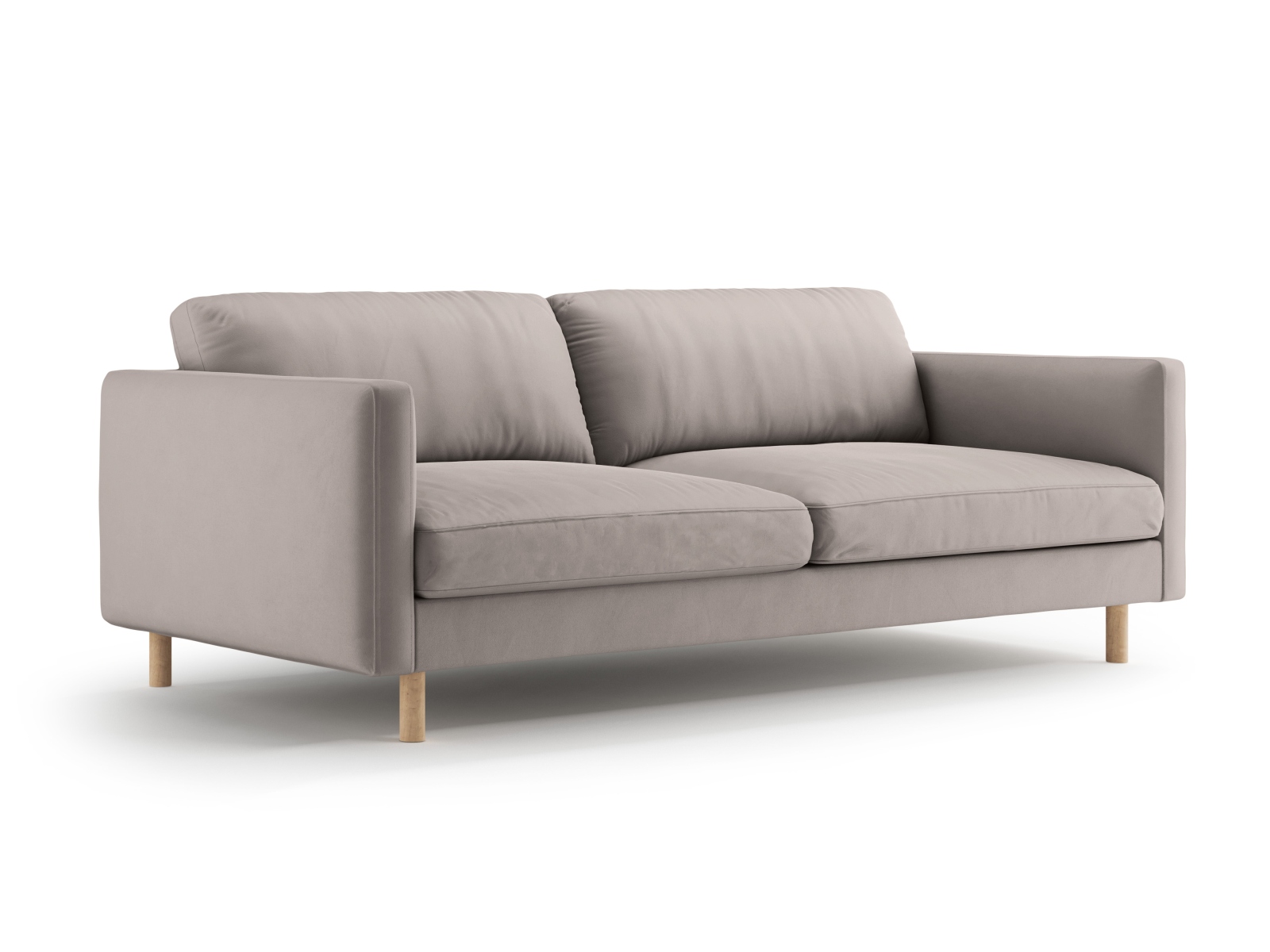 Micadoni Sofa Eden 4-Sitzer Samt Warmes Grau